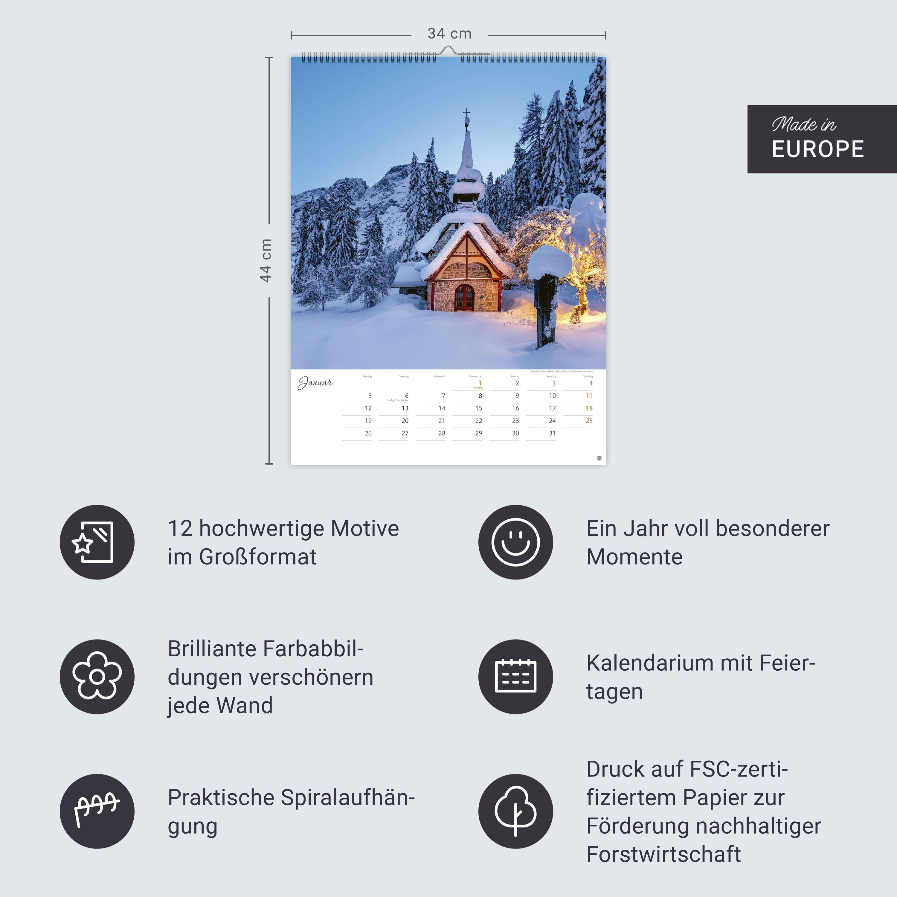 Beispielinhalt (Bild) Schönes Alpenland Posterkalender 2026
