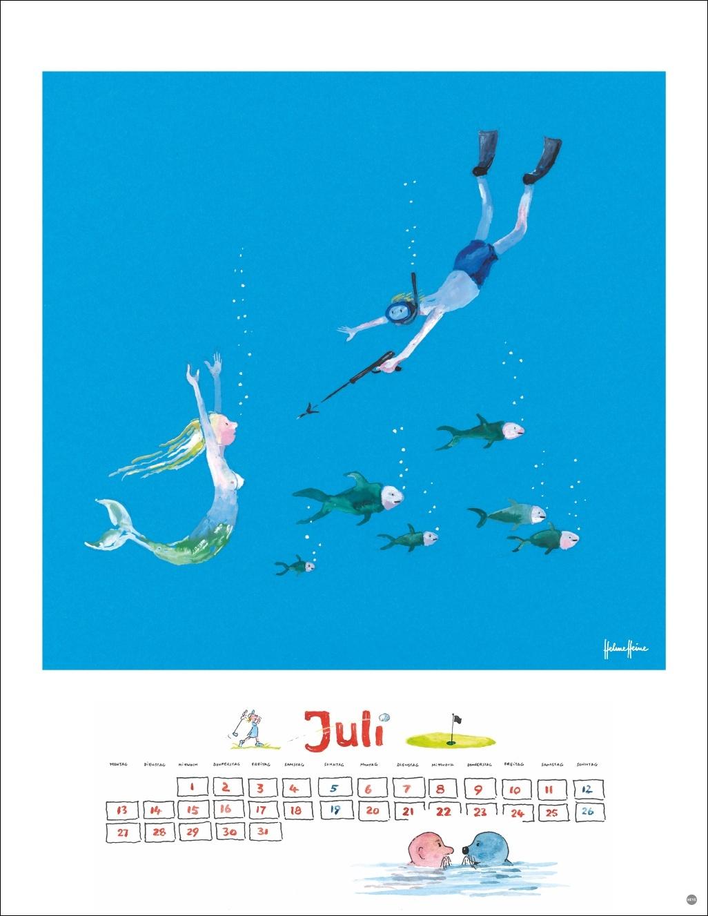 Beispielinhalt (Bild) Helme Heine: Edition Kalender 2026