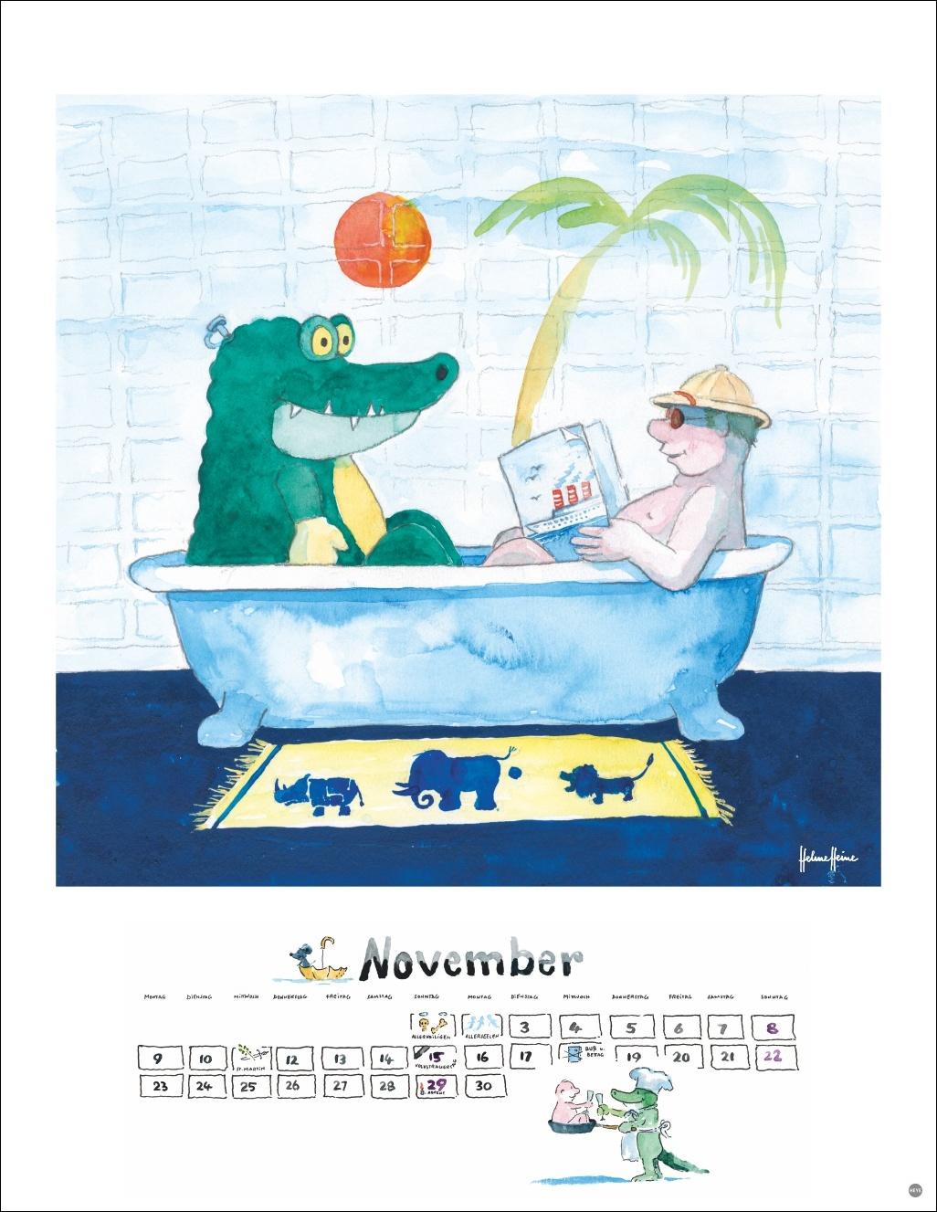 Beispielinhalt (Bild) Helme Heine: Edition Kalender 2026