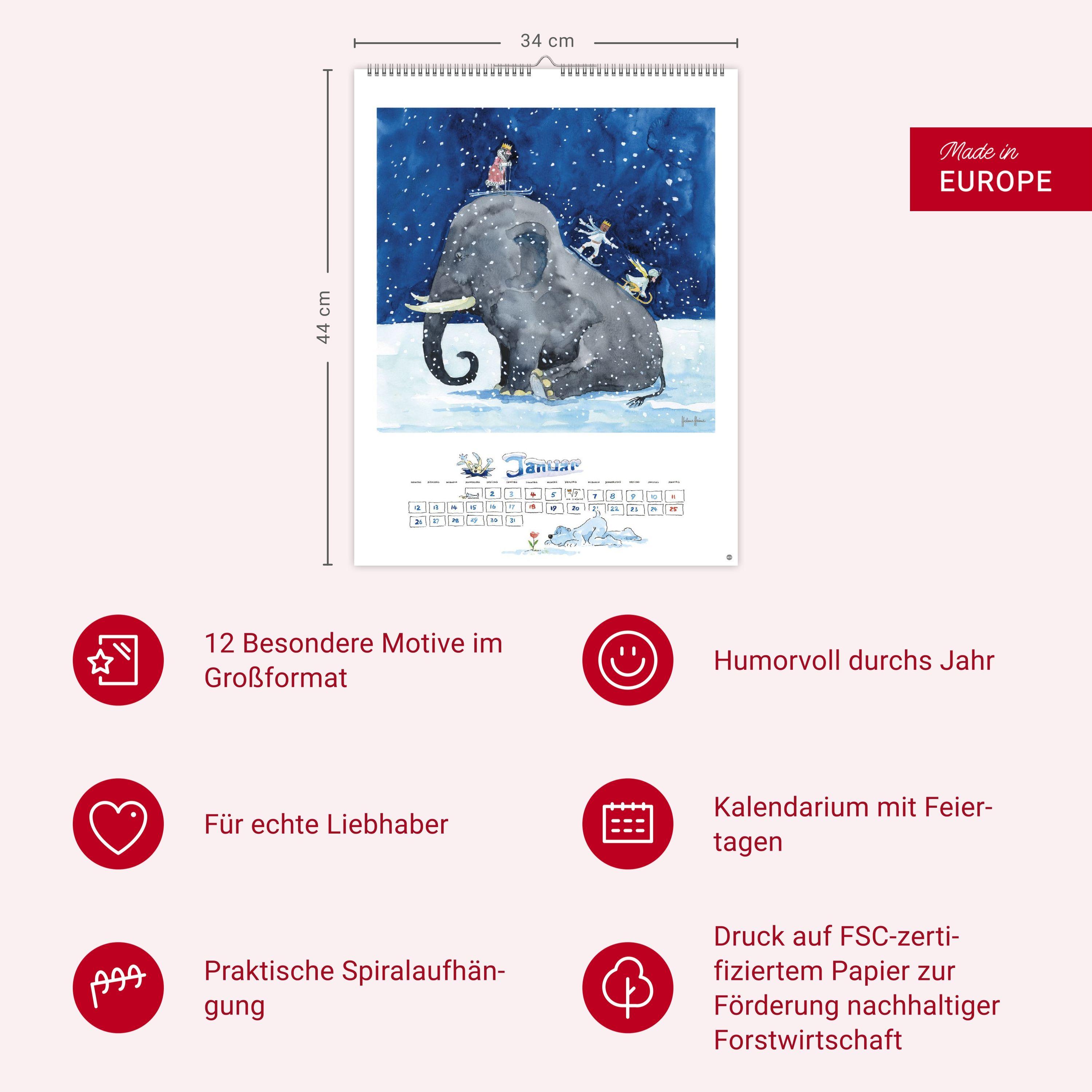 Beispielinhalt (Bild) Helme Heine: Edition Kalender 2026