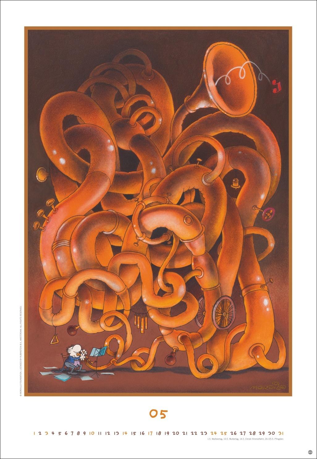 Beispielinhalt (Bild) Mordillo Edition Kalender 2026