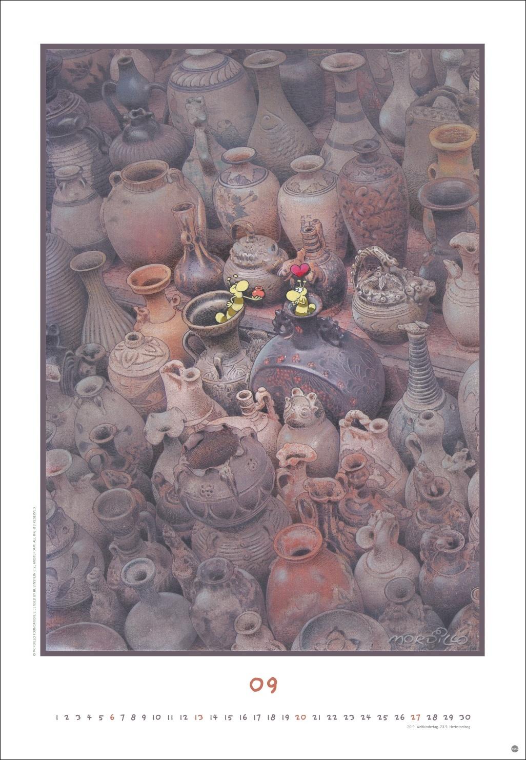 Beispielinhalt (Bild) Mordillo Edition Kalender 2026