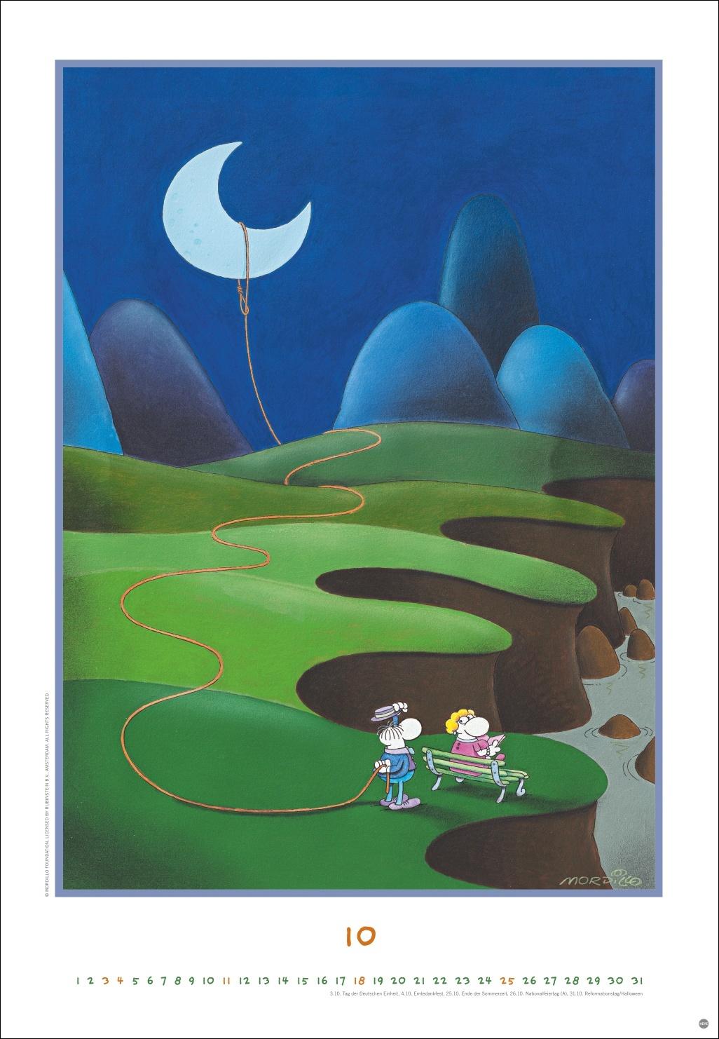 Beispielinhalt (Bild) Mordillo Edition Kalender 2026