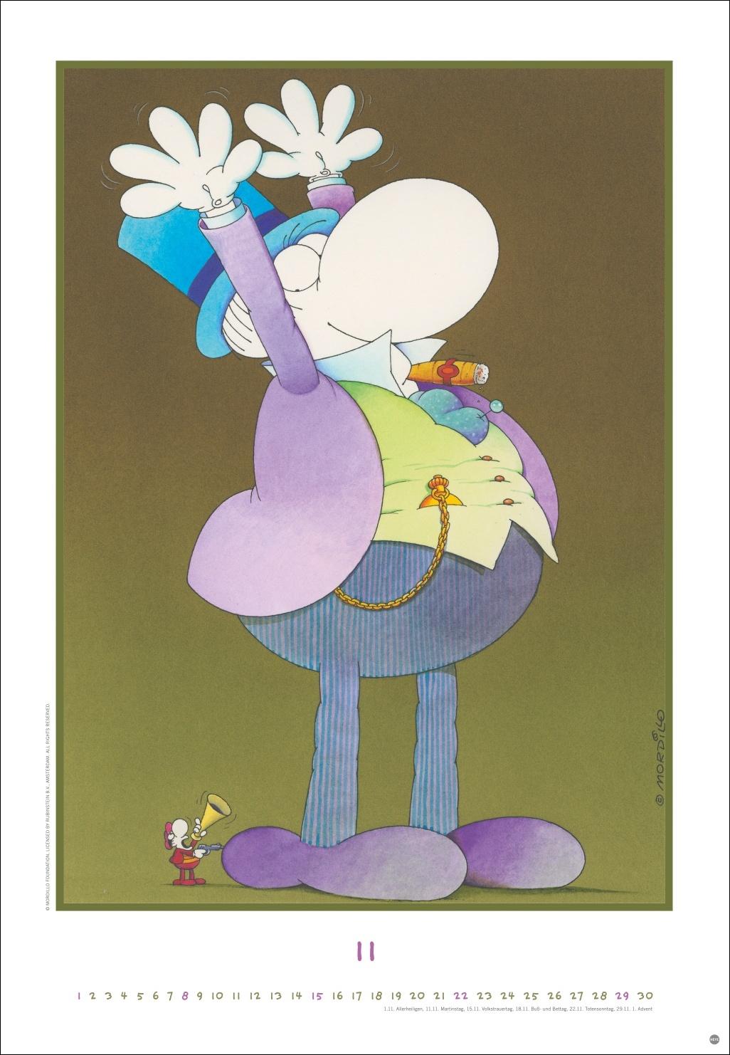 Beispielinhalt (Bild) Mordillo Edition Kalender 2026