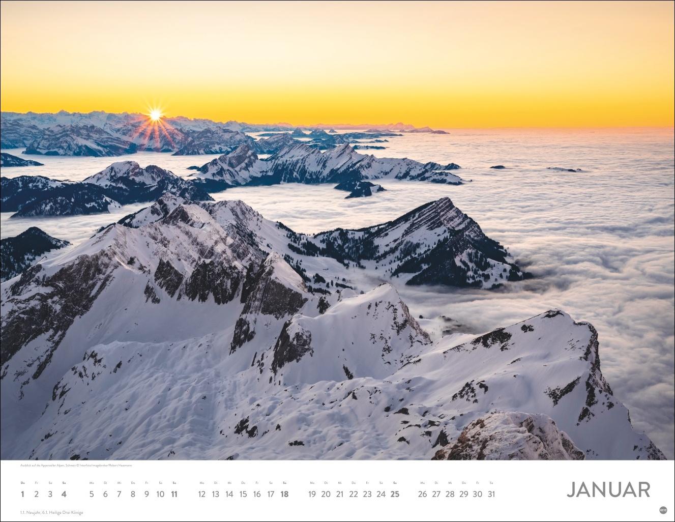 Beispielinhalt (Bild) Faszination Alpen Posterkalender 2026