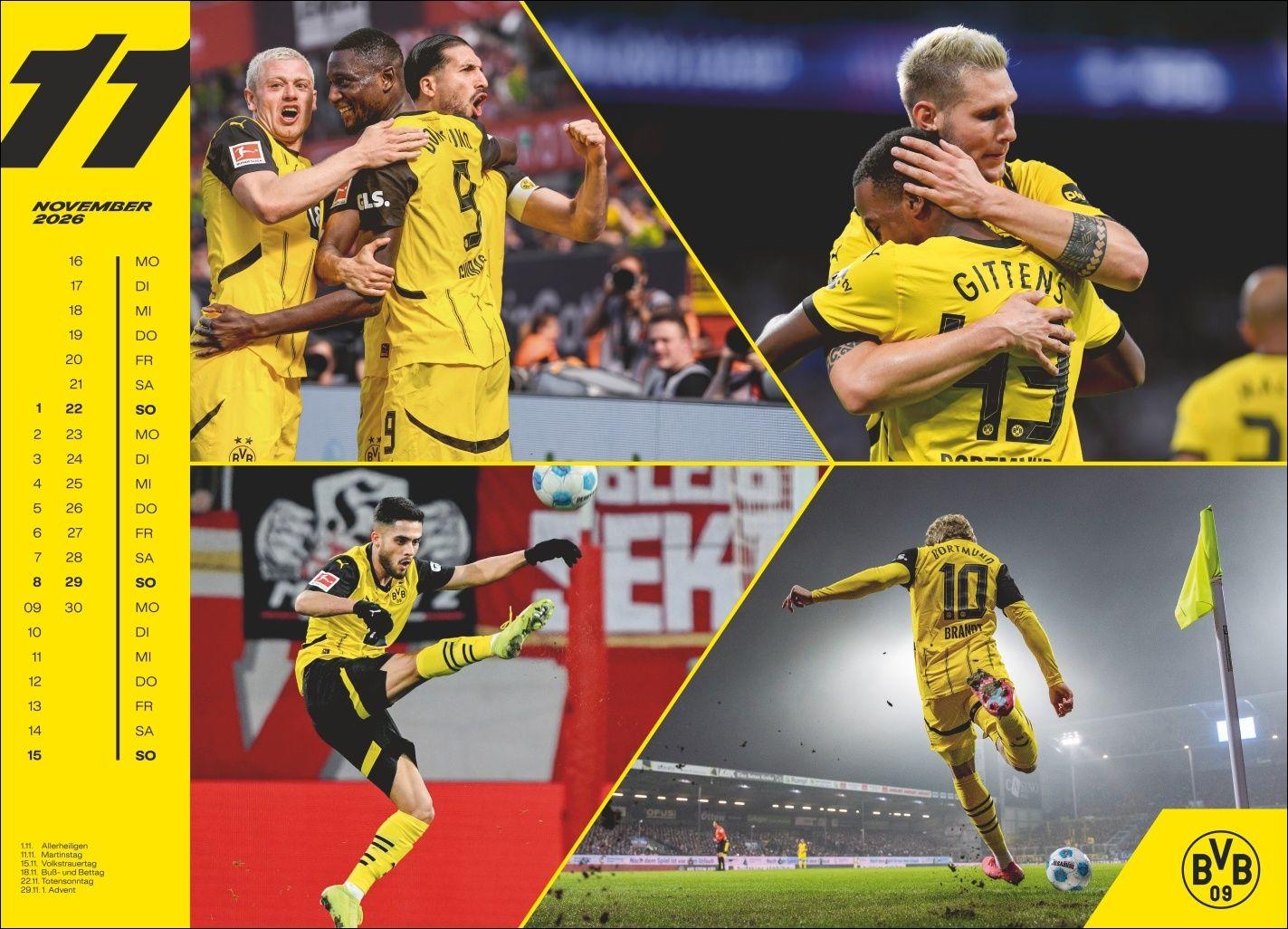 Beispielinhalt (Bild) BVB Edition Kalender 2026