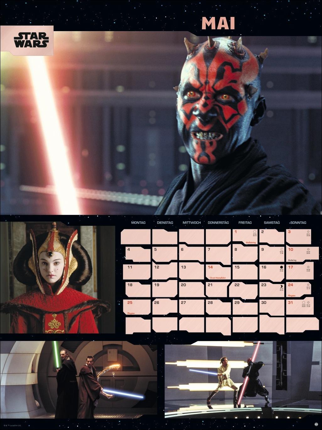 Beispielinhalt (Bild) Star Wars Broschur XL Kalender 2026