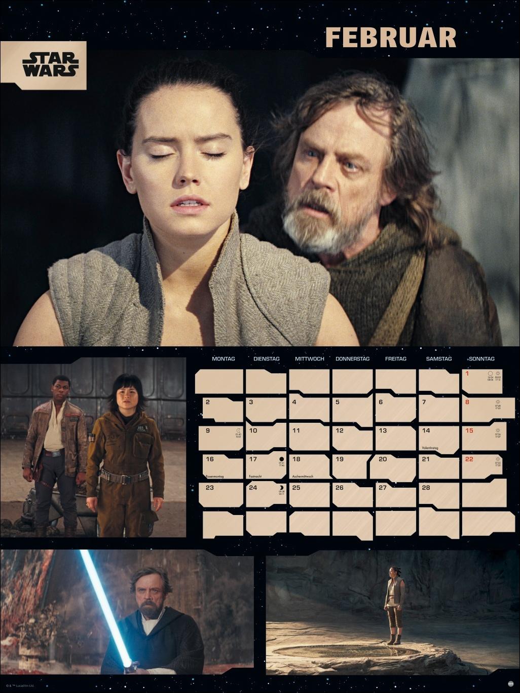 Beispielinhalt (Bild) Star Wars Broschur XL Kalender 2026