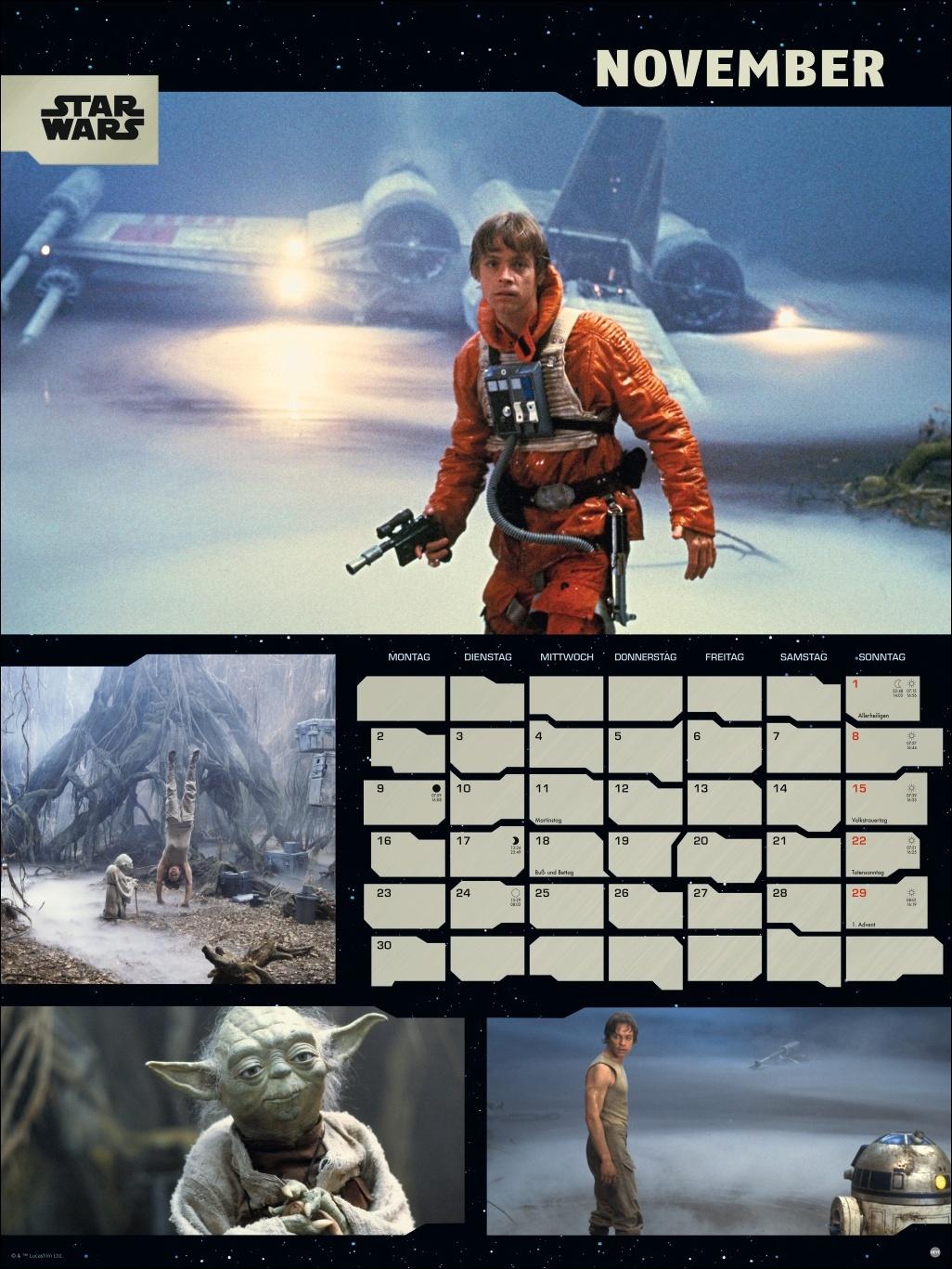 Beispielinhalt (Bild) Star Wars Broschur XL Kalender 2026