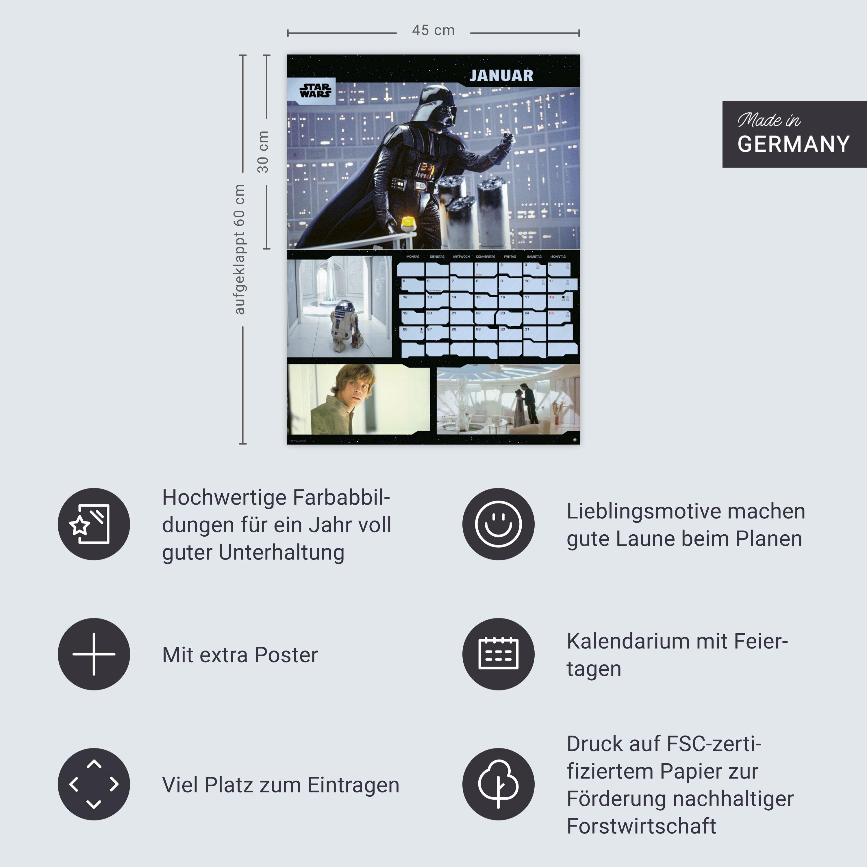 Beispielinhalt (Bild) Star Wars Broschur XL Kalender 2026