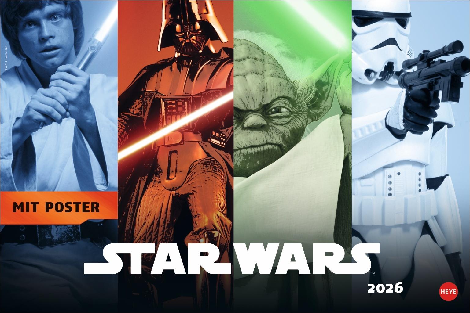 Vorderes Coverbild Star Wars Broschur XL Kalender 2026