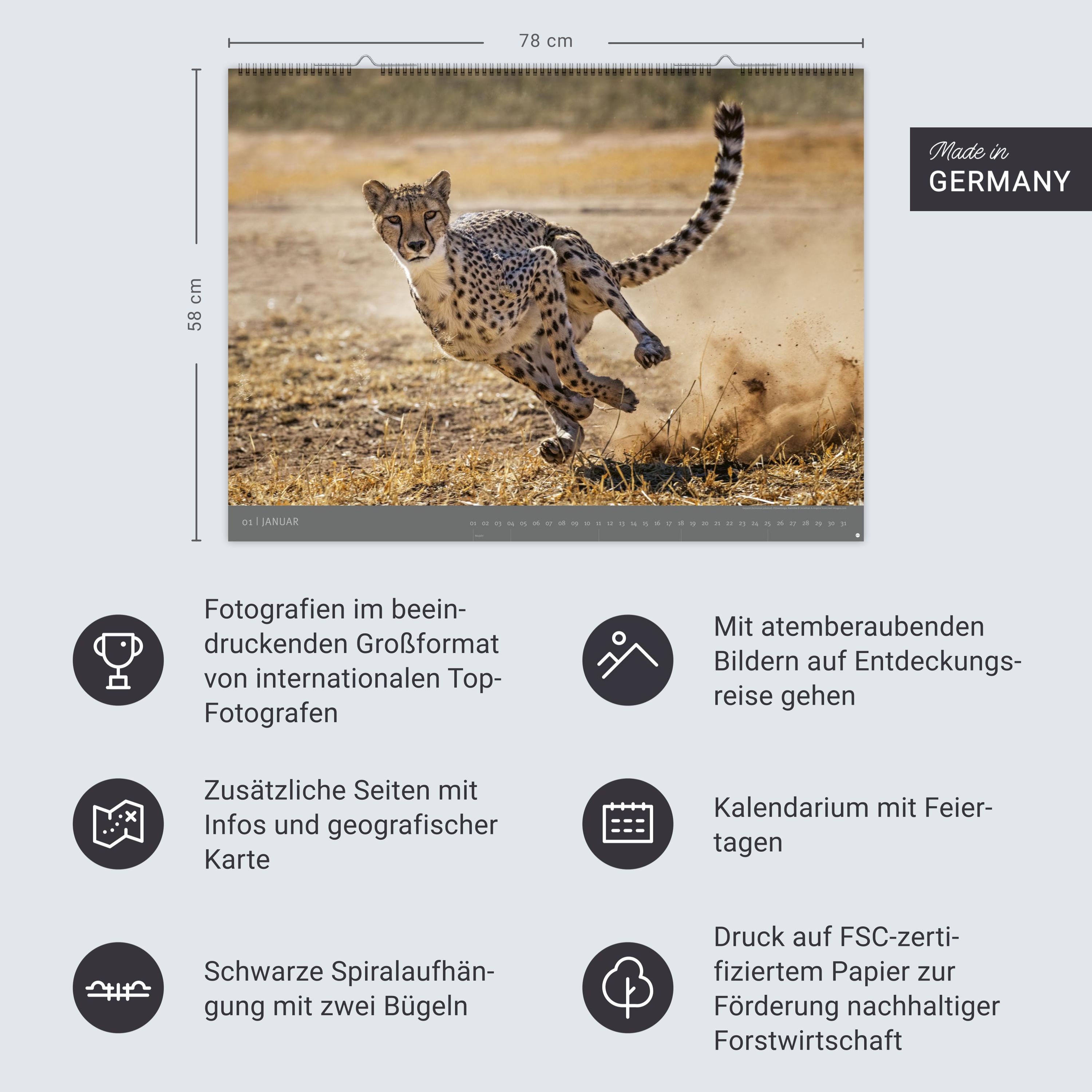 Beispielinhalt (Bild) Afrika - Edition Alexander von Humboldt Kalender 2026