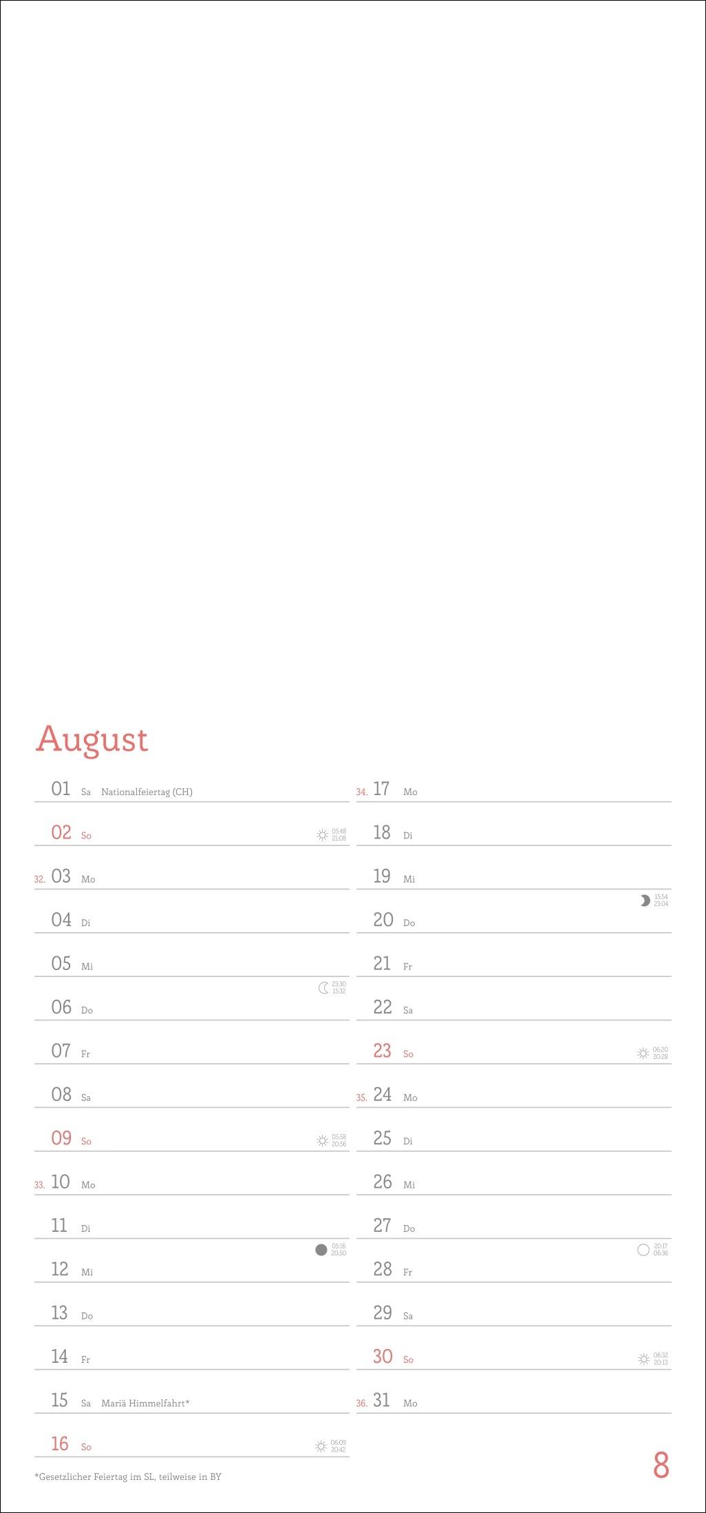 Beispielinhalt (Bild) Fotokalender zum Selbstgestalten 2026