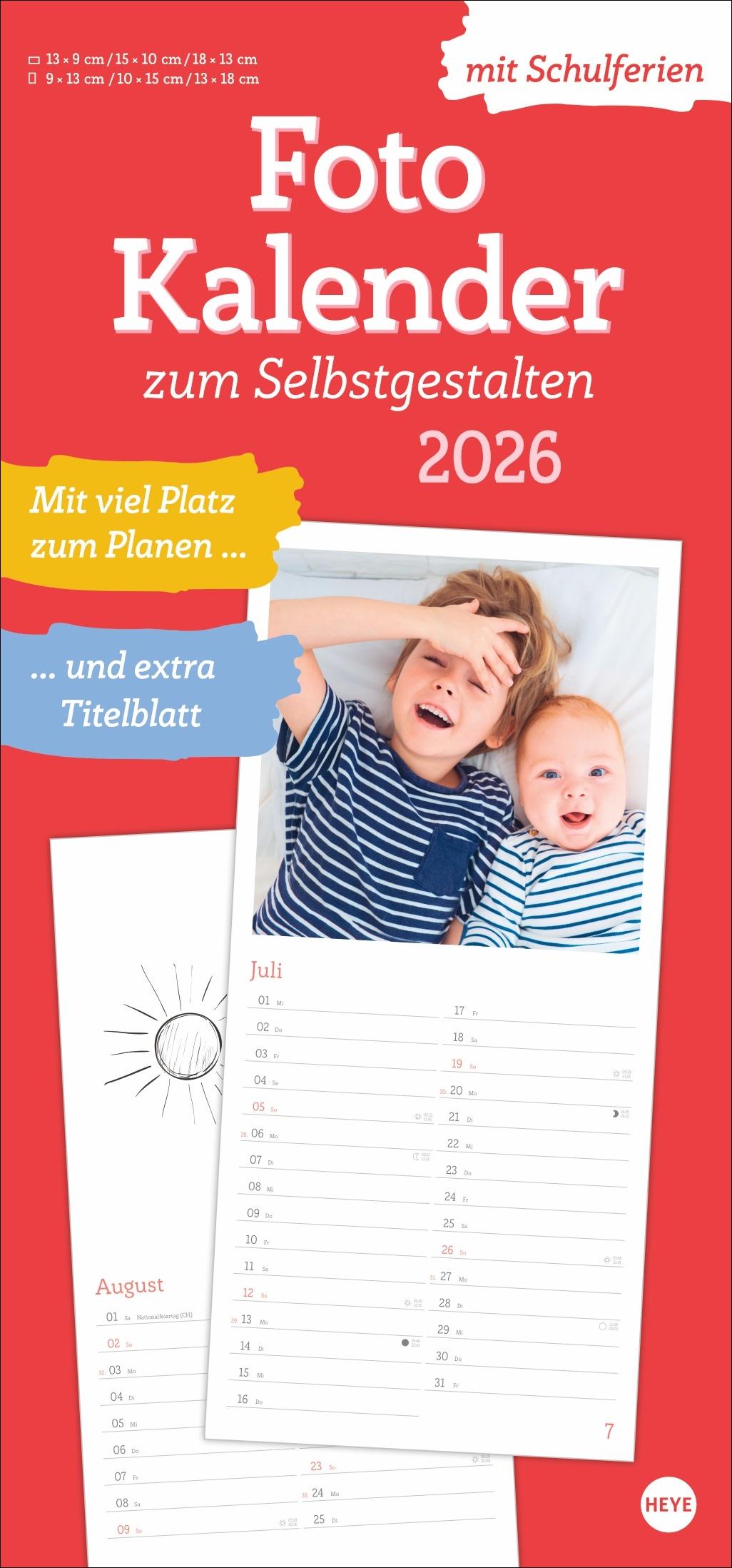 Vorderes Coverbild Fotokalender zum Selbstgestalten 2026