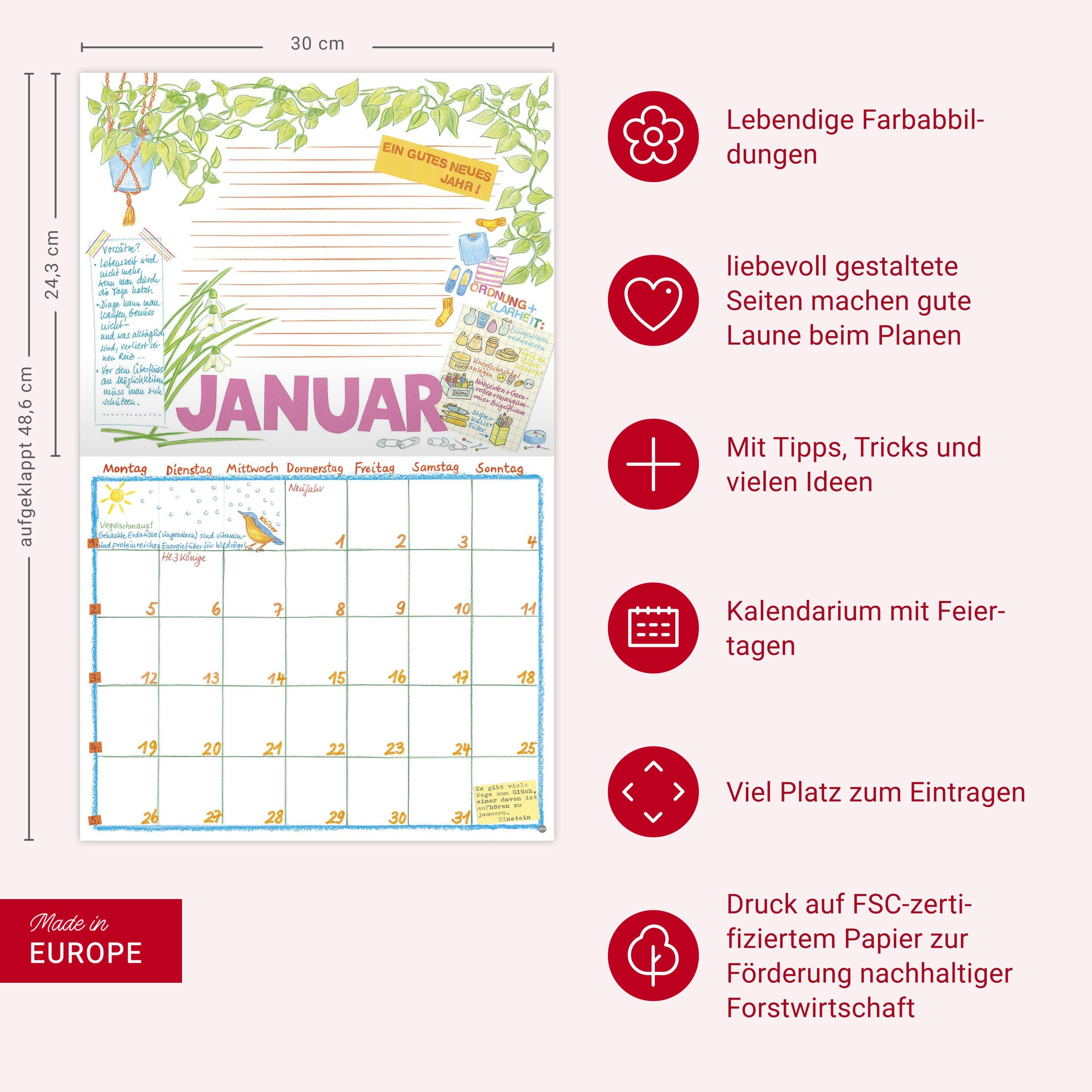 Beispielinhalt (Bild) Gabi Kohwagner Mein persönlicher Kalender 2026