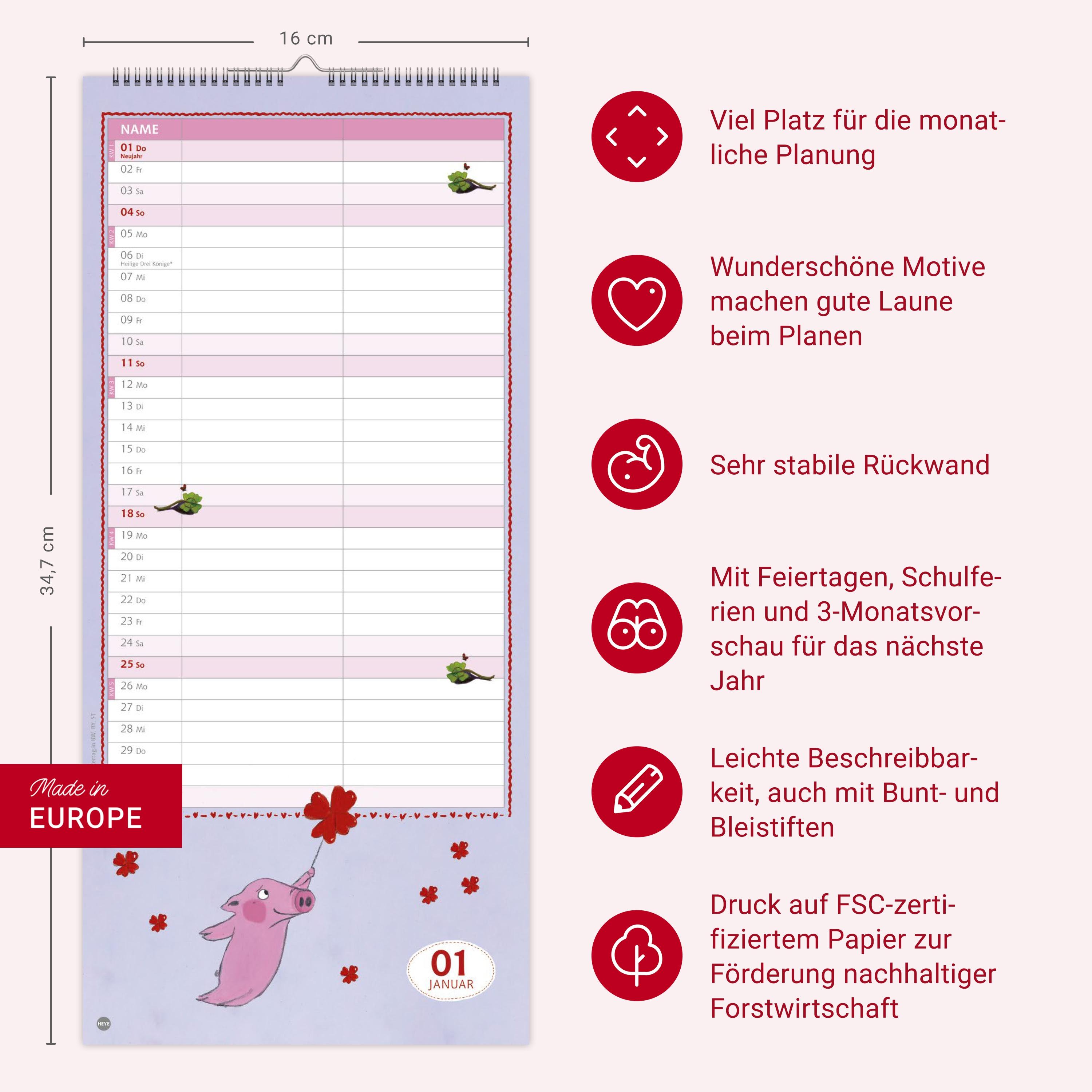 Beispielinhalt (Bild) Rosalie & Trüffel Planer für zwei 2026