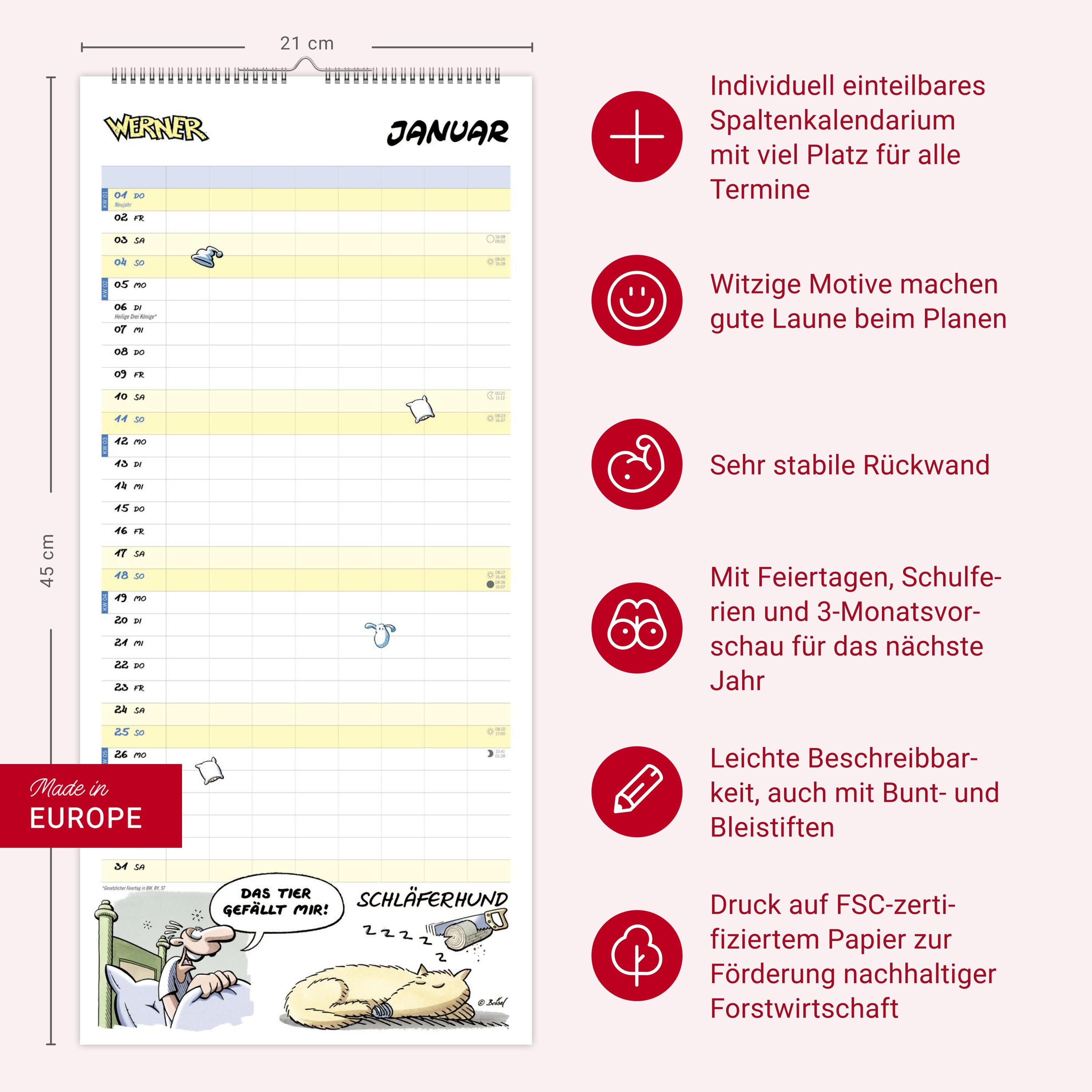 Beispielinhalt (Bild) Werner Werkstattplaner 2026