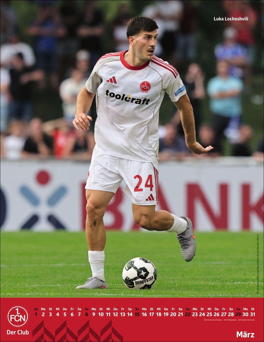 Beispielinhalt (Bild) 1. FC Nürnberg Posterkalender 2026