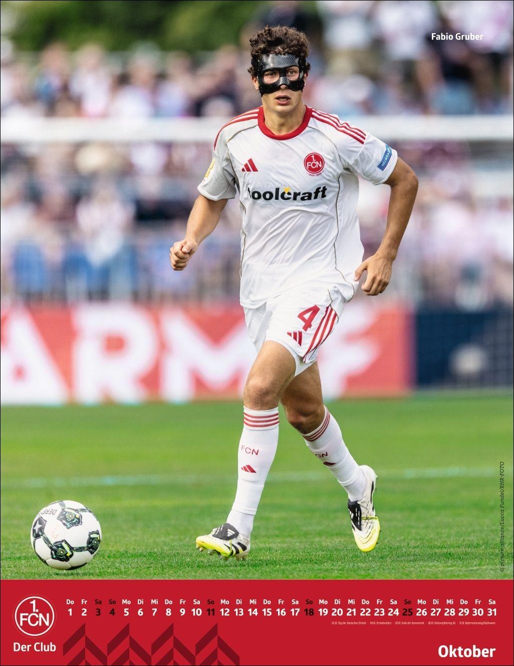 Beispielinhalt (Bild) 1. FC Nürnberg Posterkalender 2026