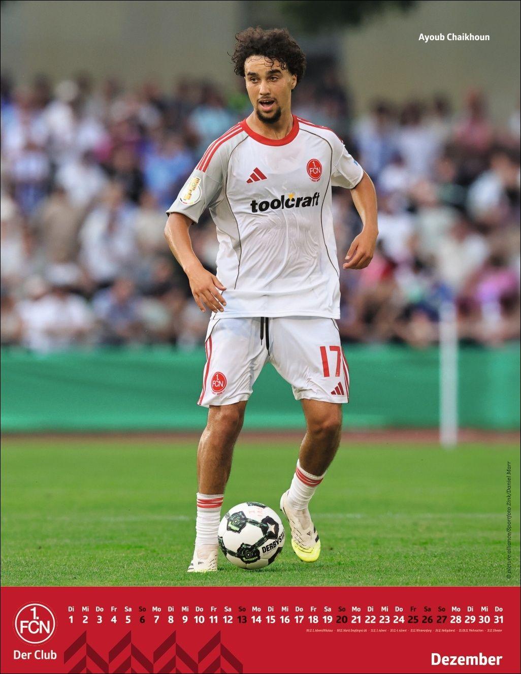 Beispielinhalt (Bild) 1. FC Nürnberg Posterkalender 2026