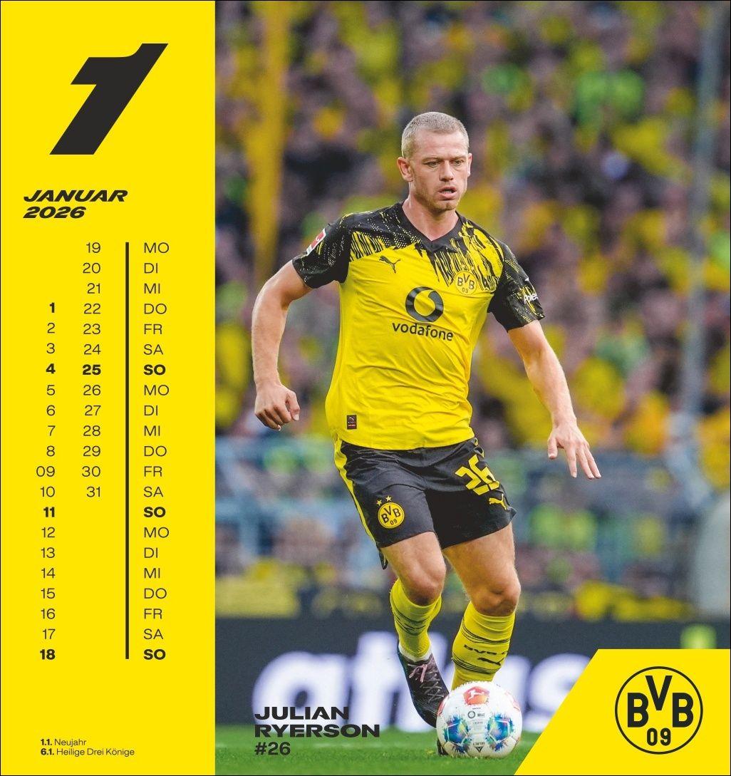 Beispielinhalt (Bild) BVB Postkartenkalender 2026