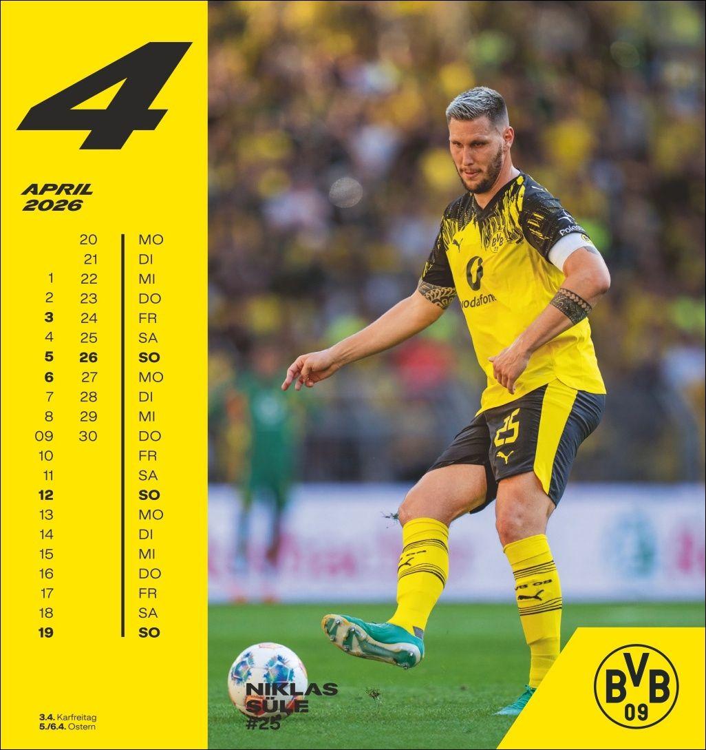 Beispielinhalt (Bild) BVB Postkartenkalender 2026