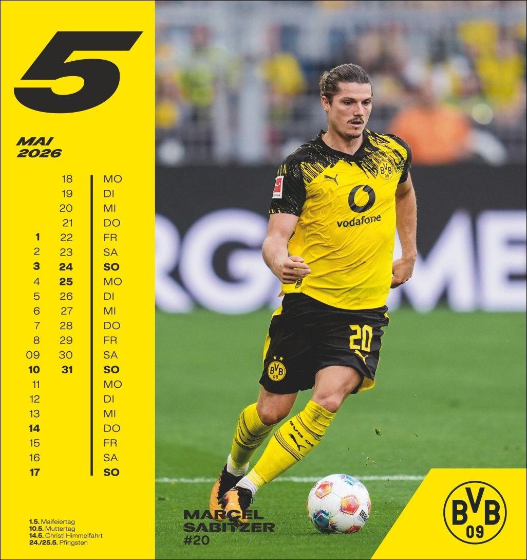Beispielinhalt (Bild) BVB Postkartenkalender 2026