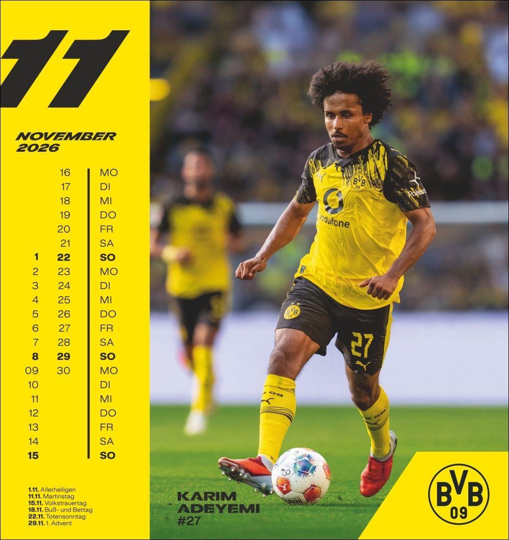 Beispielinhalt (Bild) BVB Postkartenkalender 2026