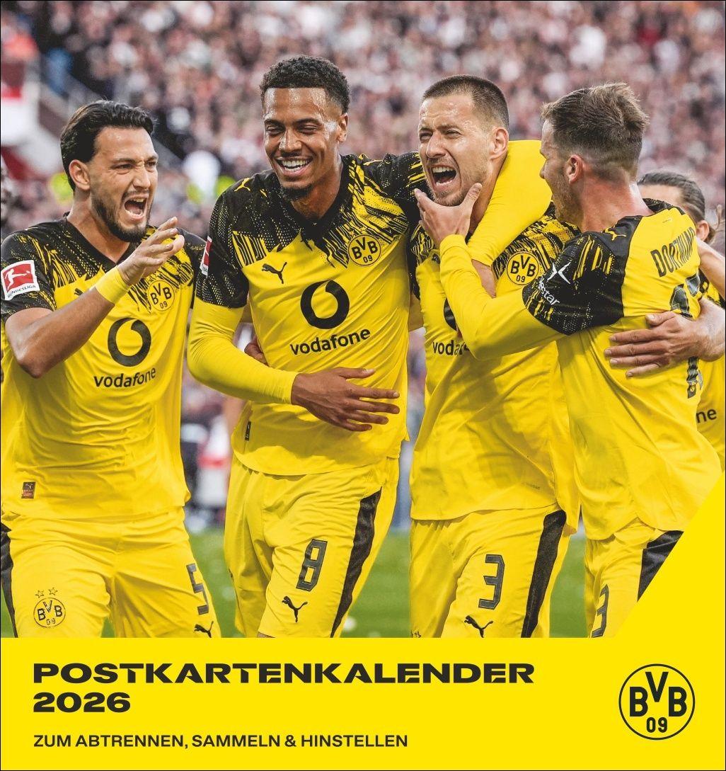 Vorderes Coverbild BVB Postkartenkalender 2026