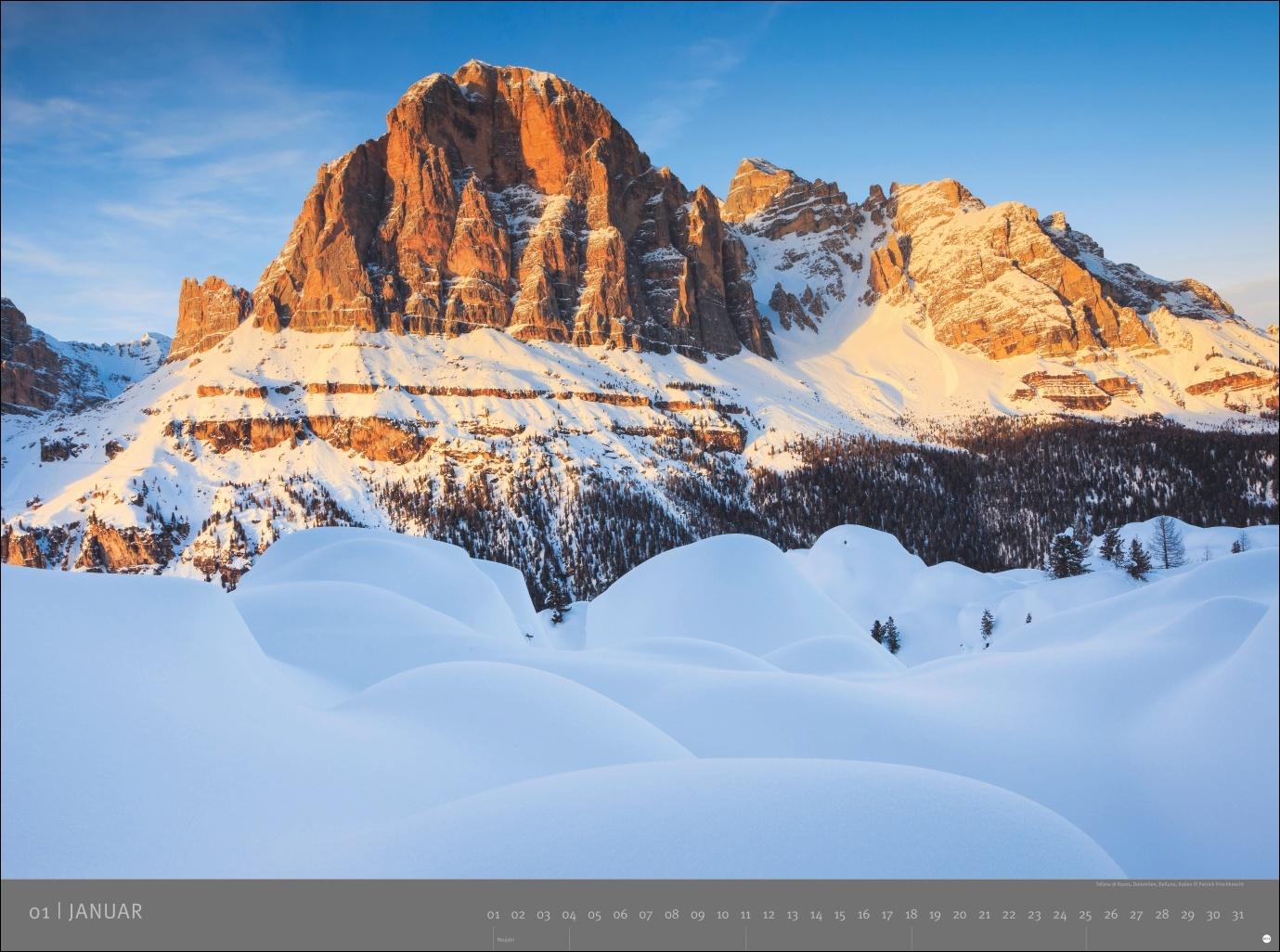 Beispielinhalt (Bild) Alpen - Edition Alexander von Humboldt Kalender 2026