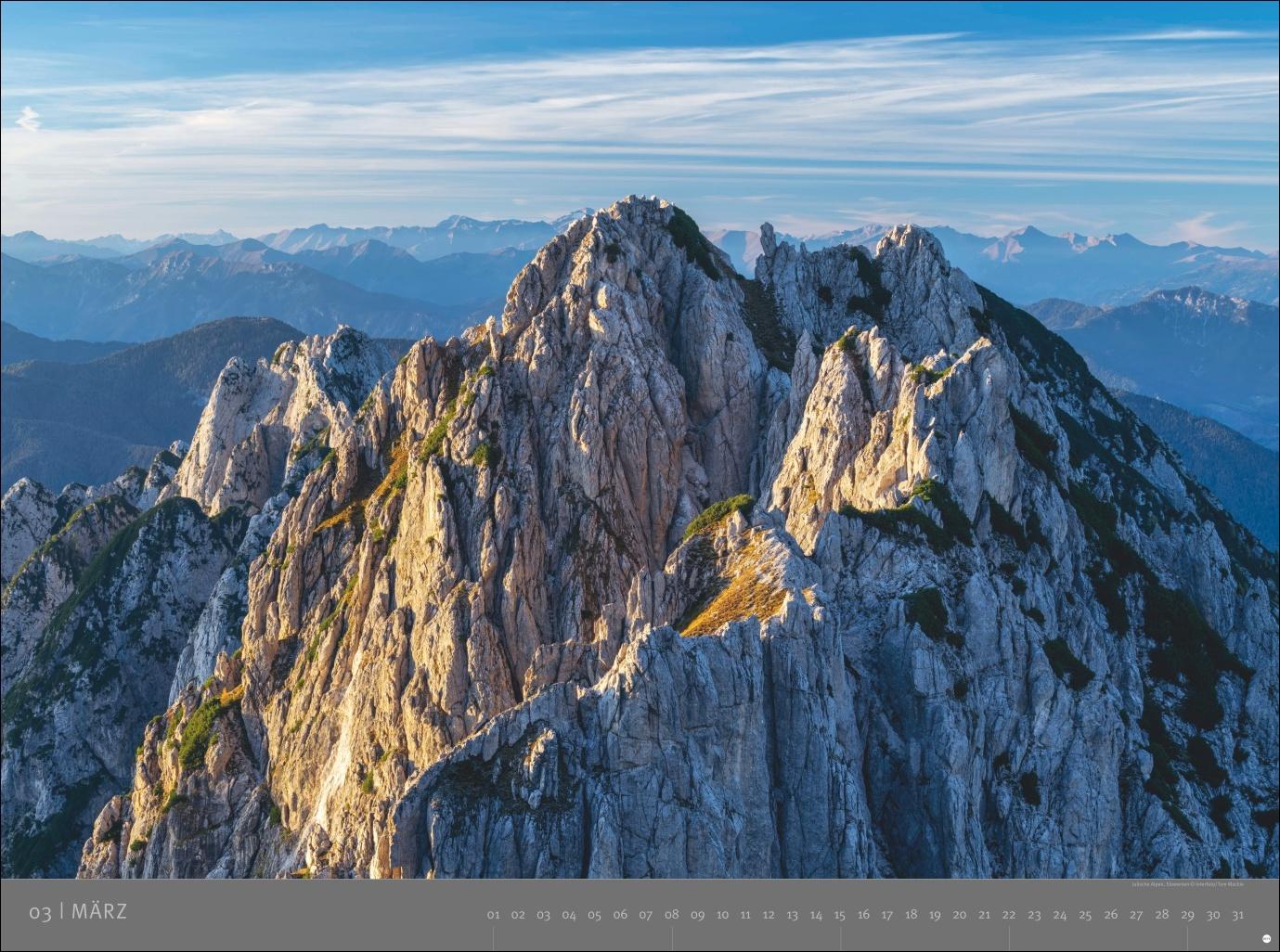 Beispielinhalt (Bild) Alpen - Edition Alexander von Humboldt Kalender 2026