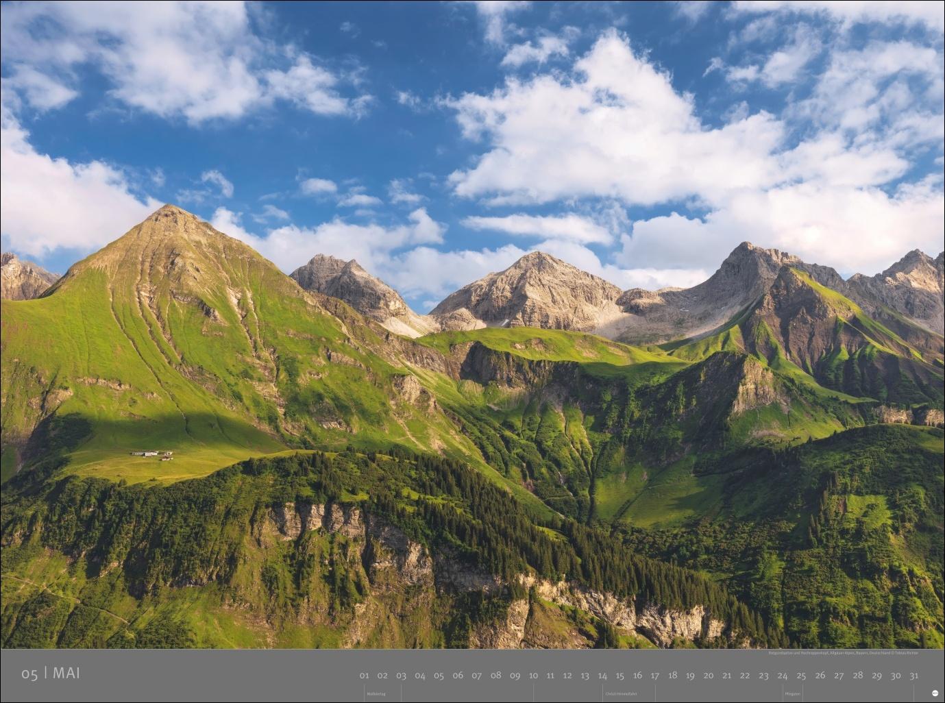 Beispielinhalt (Bild) Alpen - Edition Alexander von Humboldt Kalender 2026