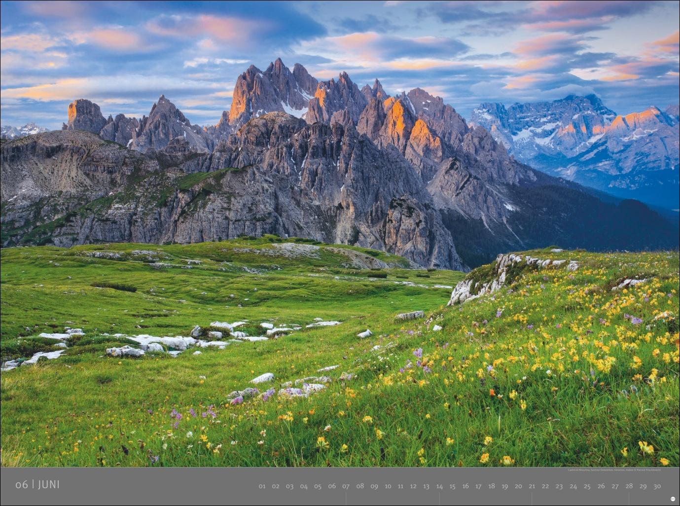 Beispielinhalt (Bild) Alpen - Edition Alexander von Humboldt Kalender 2026