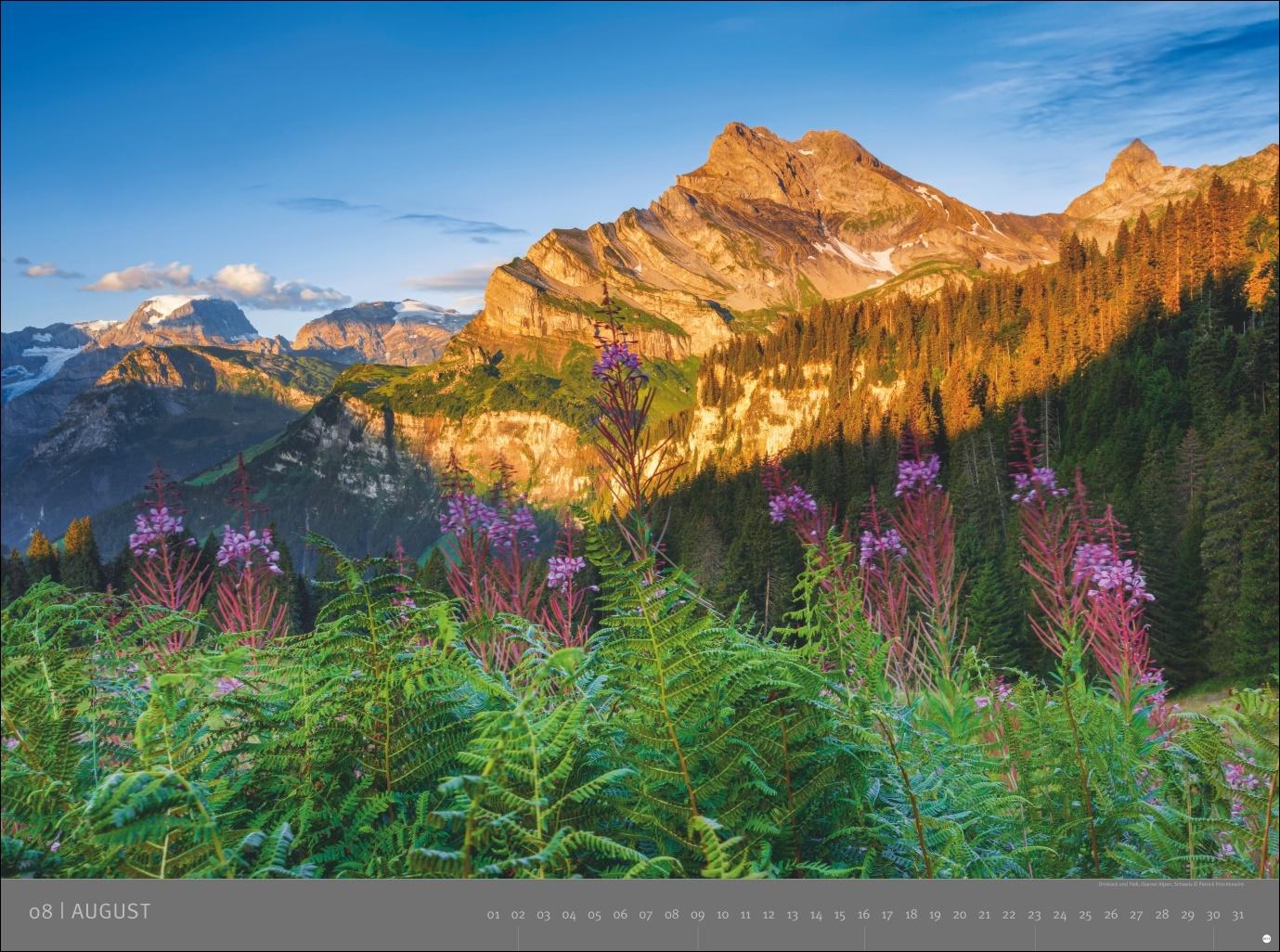 Beispielinhalt (Bild) Alpen - Edition Alexander von Humboldt Kalender 2026