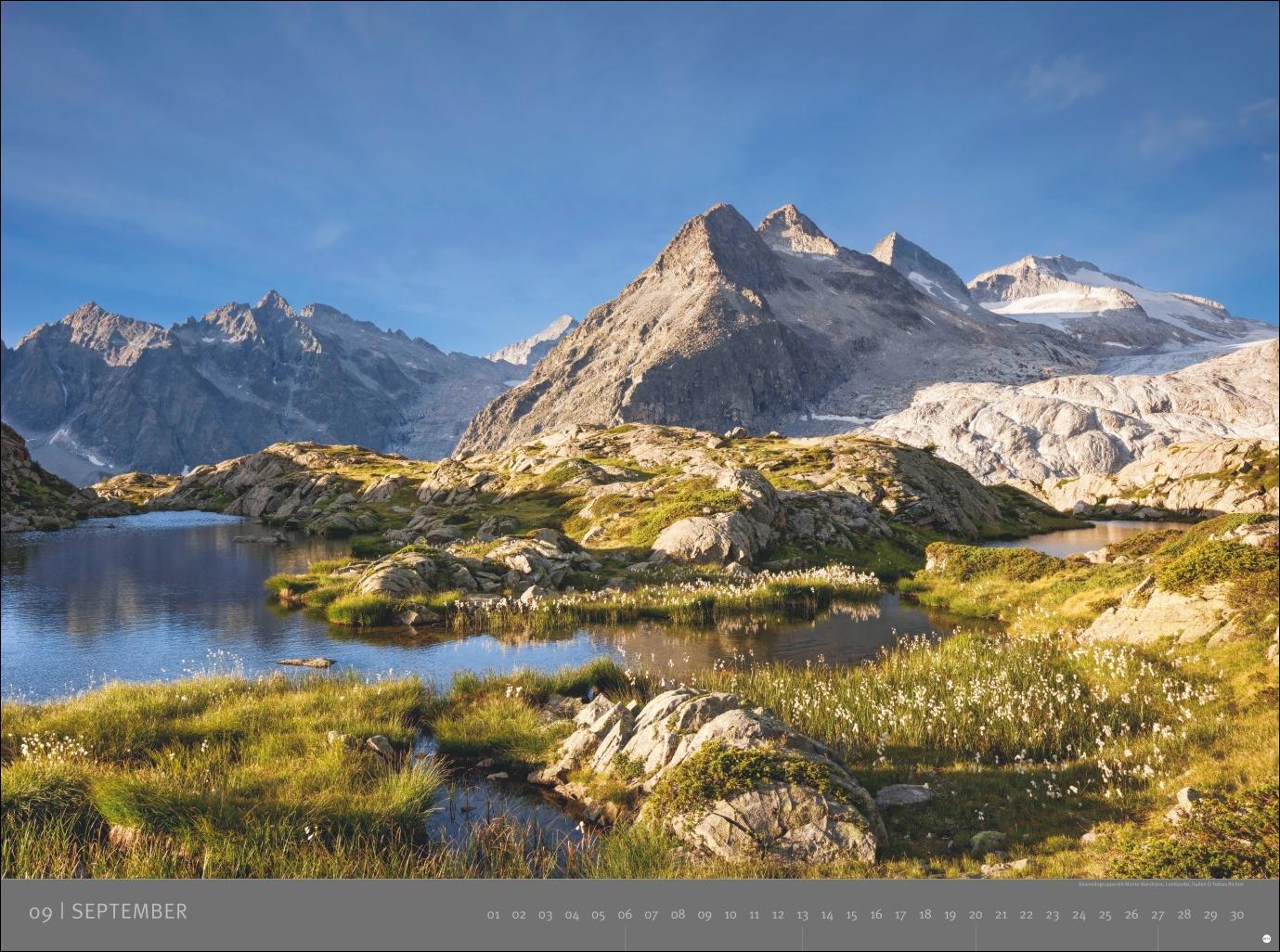 Beispielinhalt (Bild) Alpen - Edition Alexander von Humboldt Kalender 2026