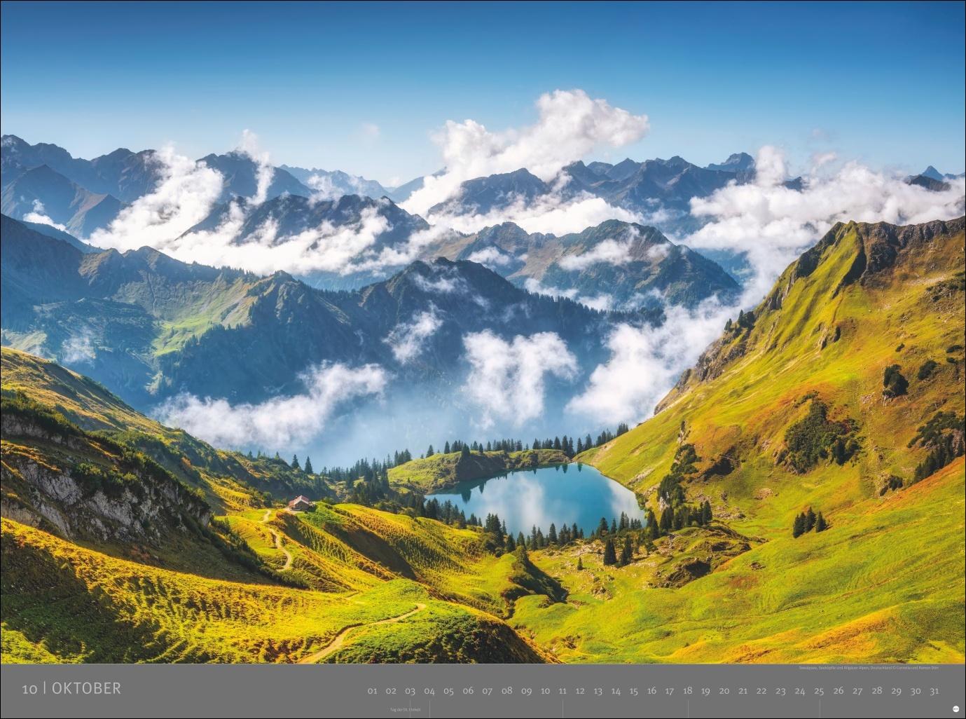 Beispielinhalt (Bild) Alpen - Edition Alexander von Humboldt Kalender 2026