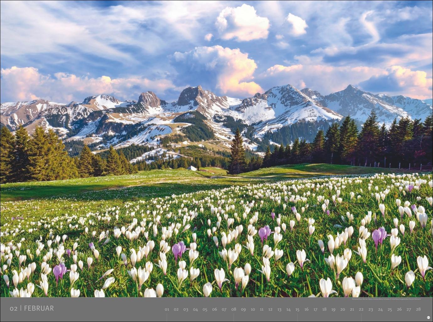 Beispielinhalt (Bild) Alpen - Edition Alexander von Humboldt Kalender 2026