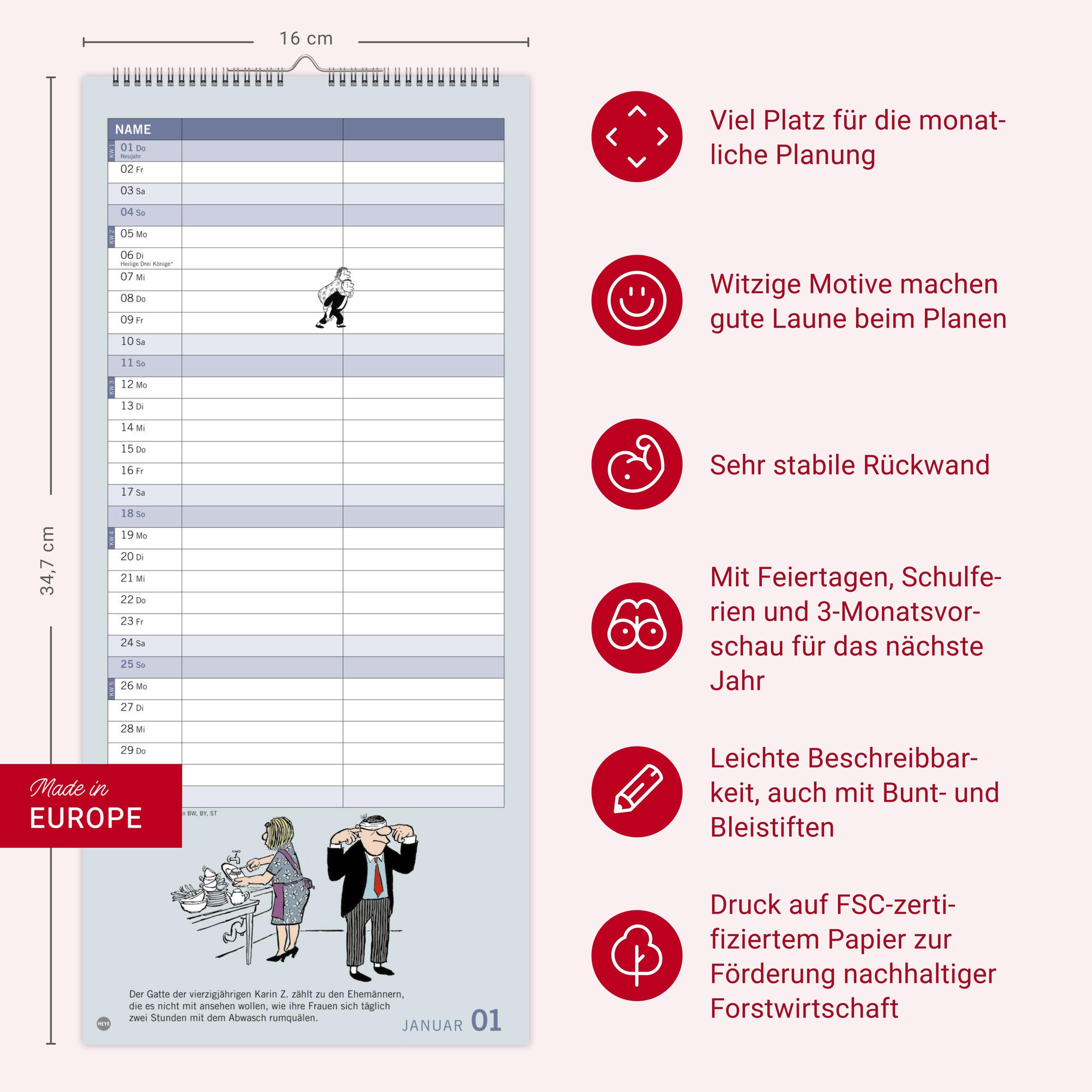 Beispielinhalt (Bild) Loriot Planer für zwei 2026