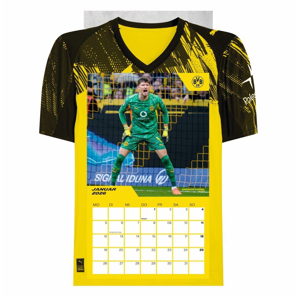 Beispielinhalt (Bild) BVB Trikotkalender 2026
