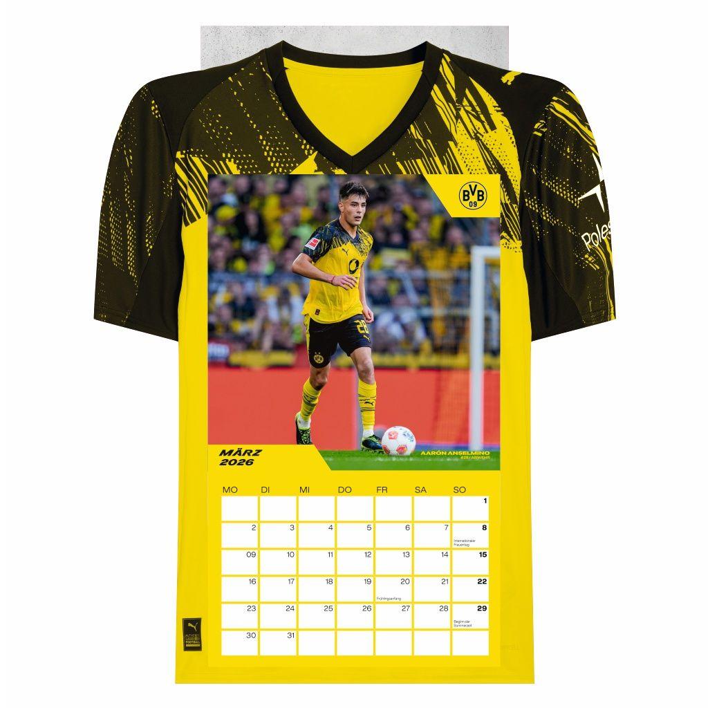 Beispielinhalt (Bild) BVB Trikotkalender 2026