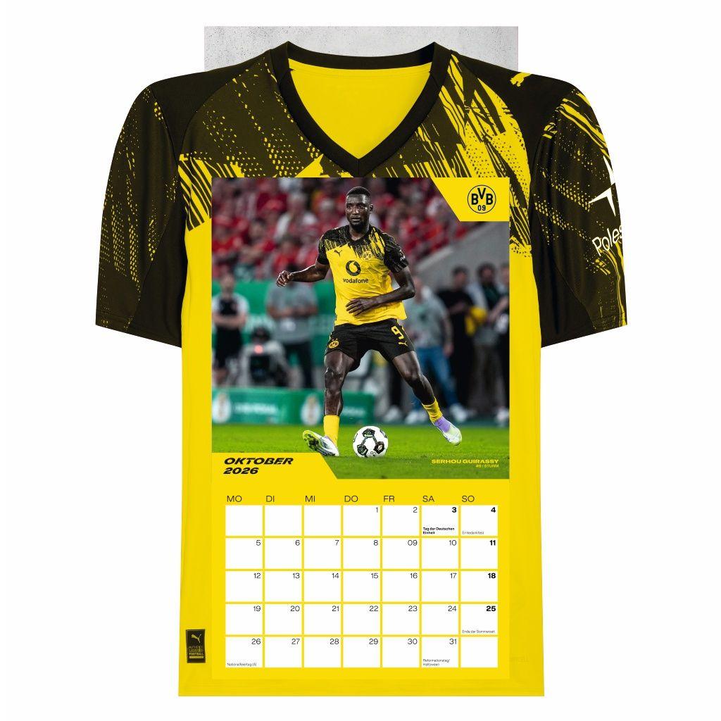 Beispielinhalt (Bild) BVB Trikotkalender 2026