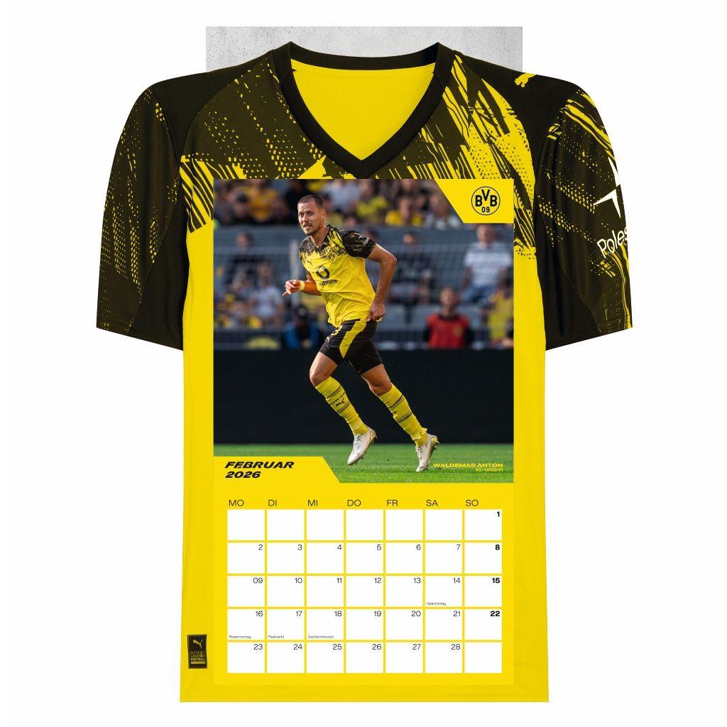 Beispielinhalt (Bild) BVB Trikotkalender 2026