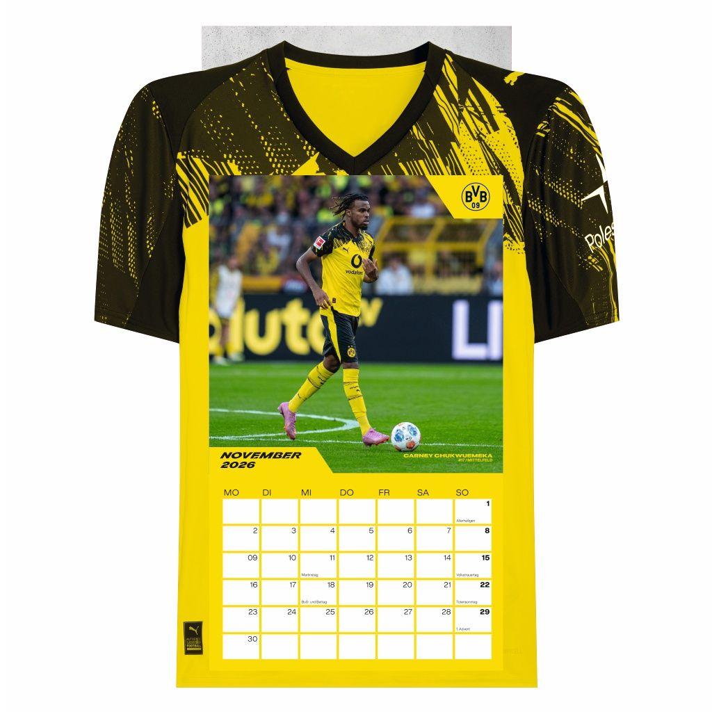 Beispielinhalt (Bild) BVB Trikotkalender 2026