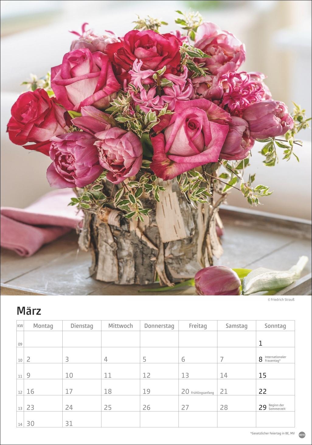 Beispielinhalt (Bild) Rosenpracht Kalender 2026