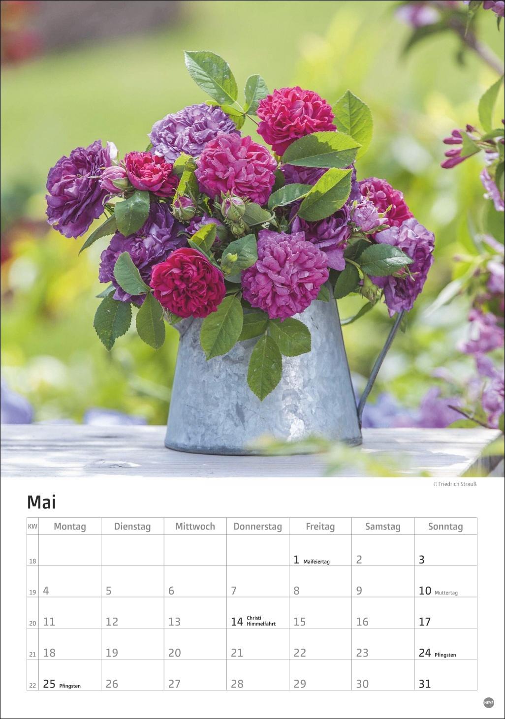 Beispielinhalt (Bild) Rosenpracht Kalender 2026