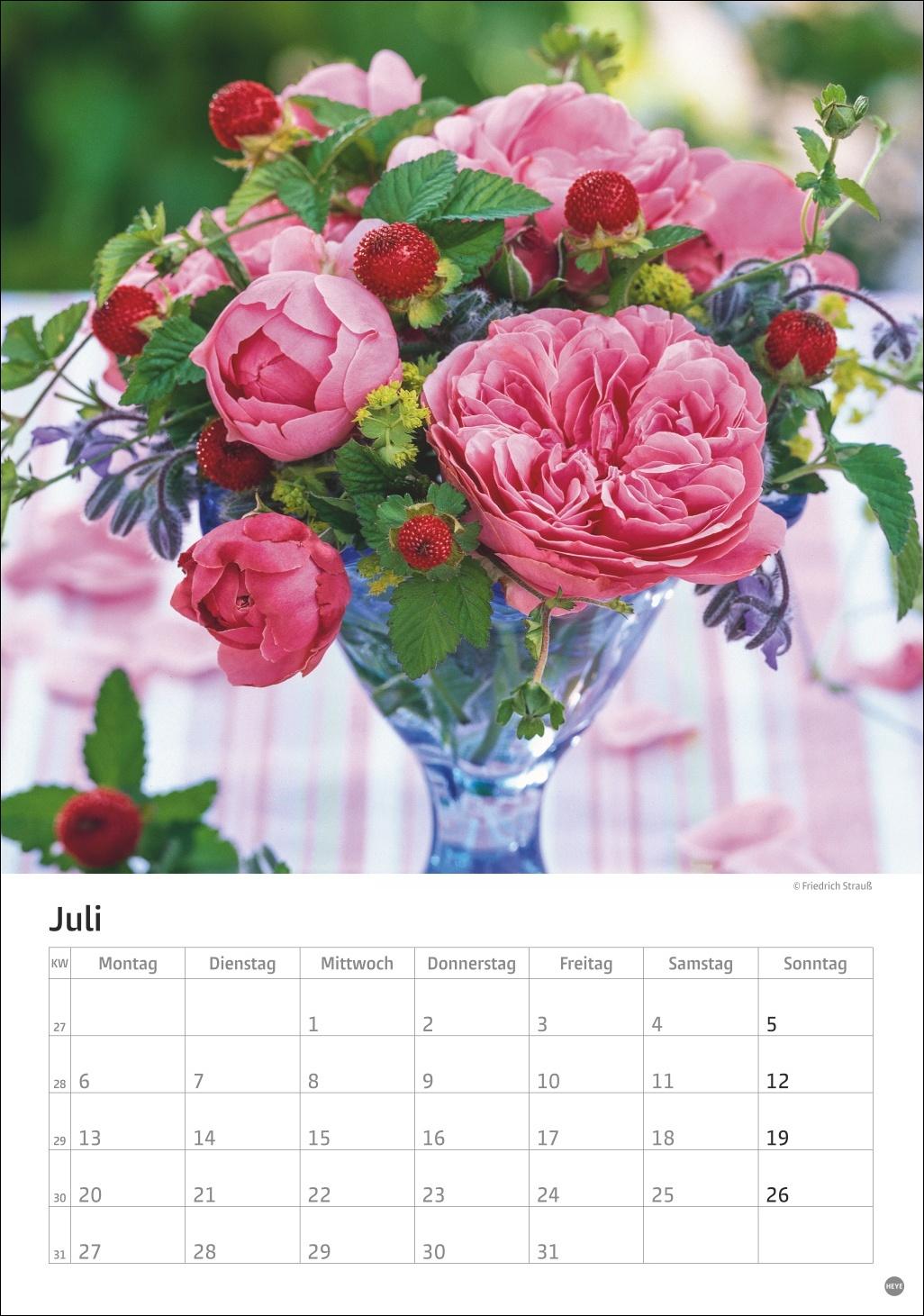 Beispielinhalt (Bild) Rosenpracht Kalender 2026