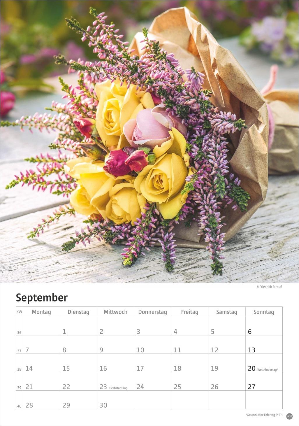 Beispielinhalt (Bild) Rosenpracht Kalender 2026