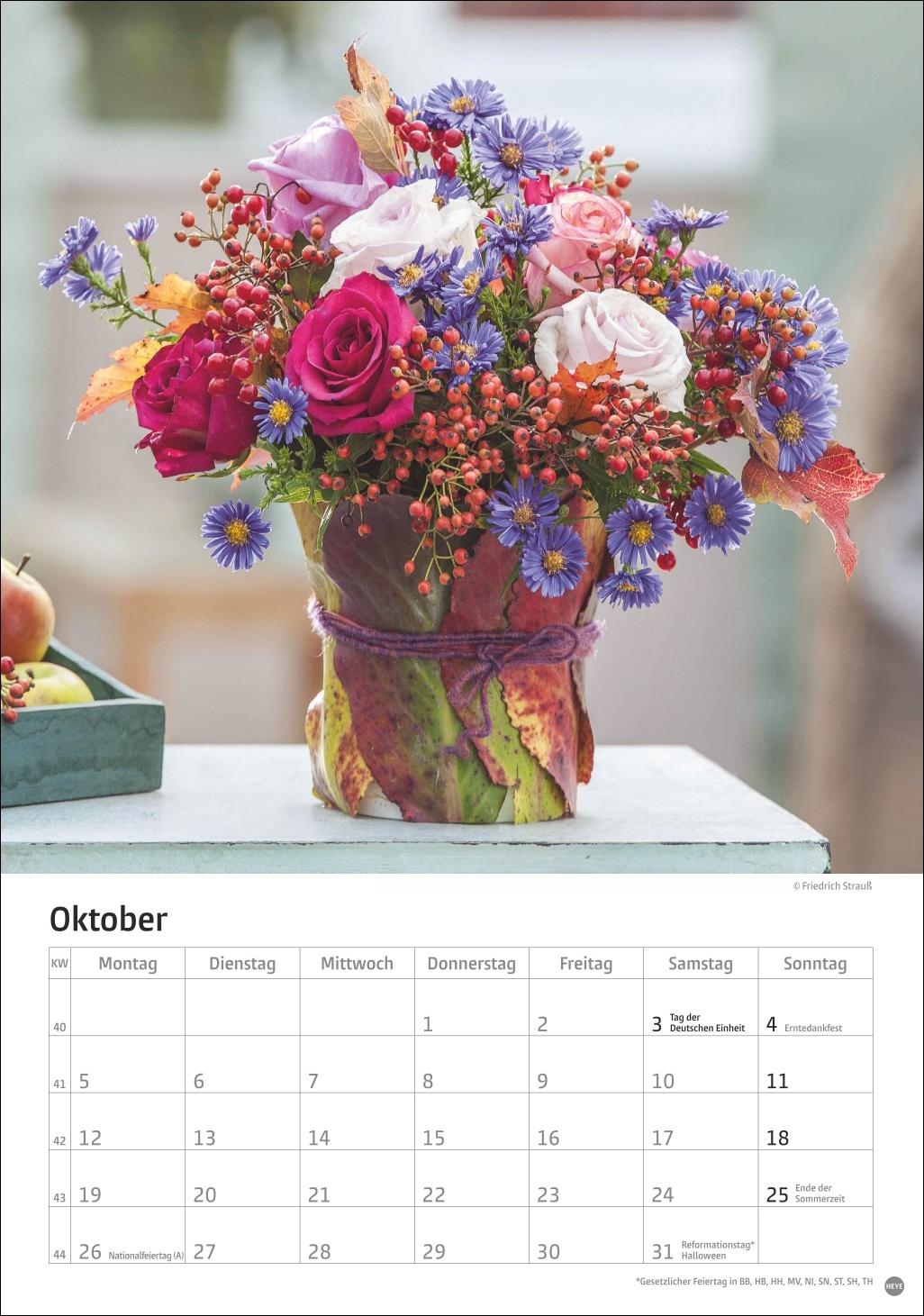 Beispielinhalt (Bild) Rosenpracht Kalender 2026