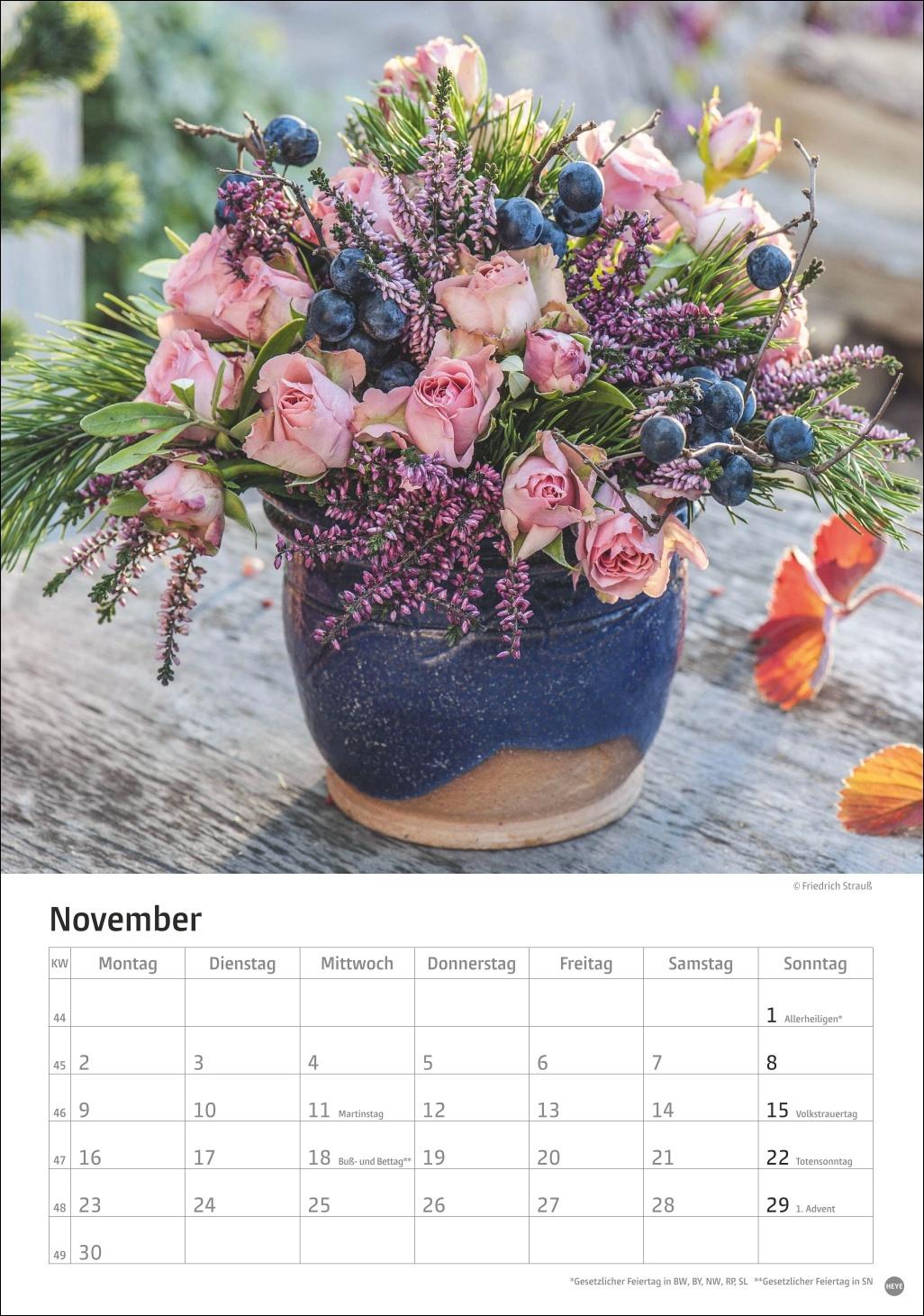 Beispielinhalt (Bild) Rosenpracht Kalender 2026