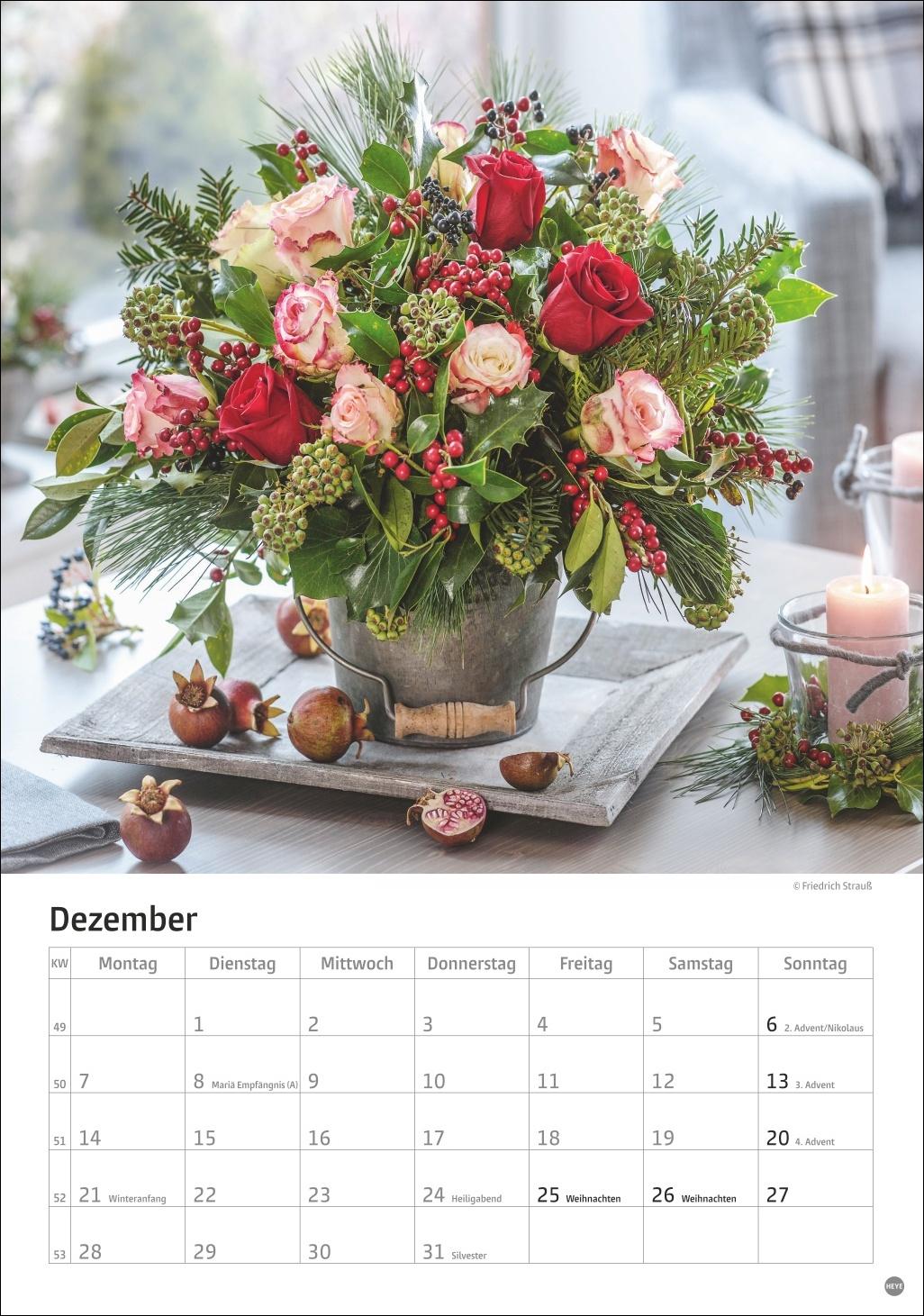 Beispielinhalt (Bild) Rosenpracht Kalender 2026